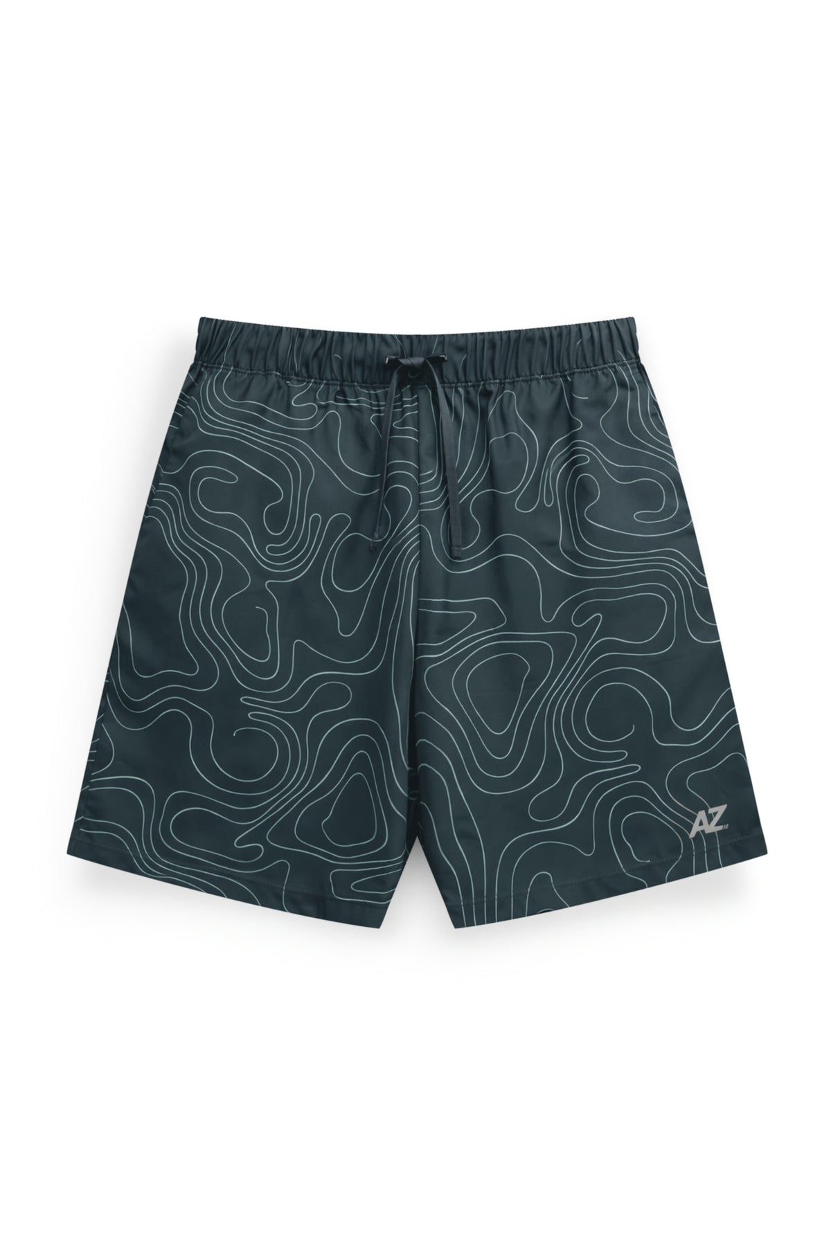 AIIZ Men's Quick Dry Stretch Active Printed Shorts