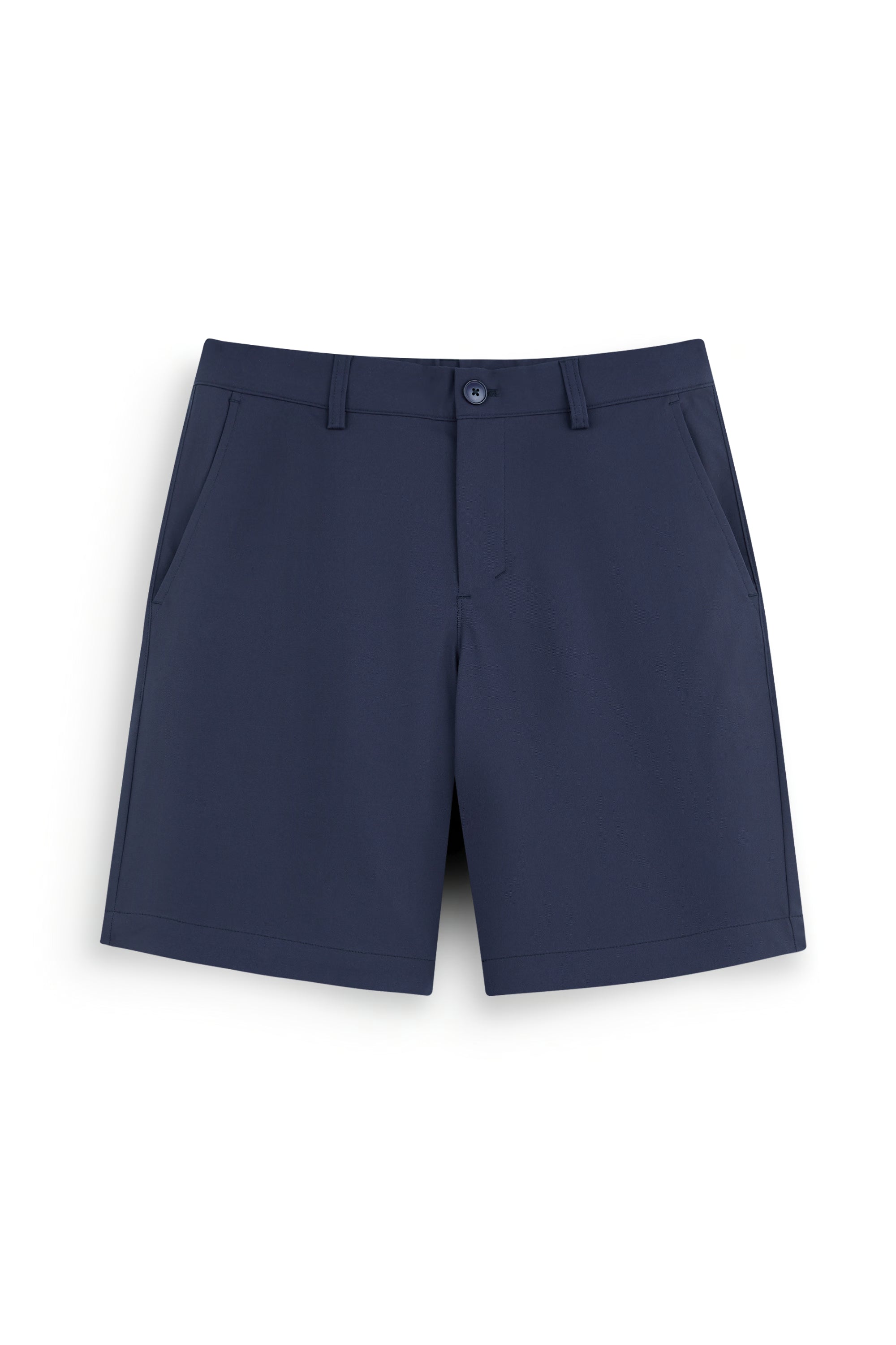 AIIZ Men's Stretch Elastic Waisted Chino Shorts (Navy / S)