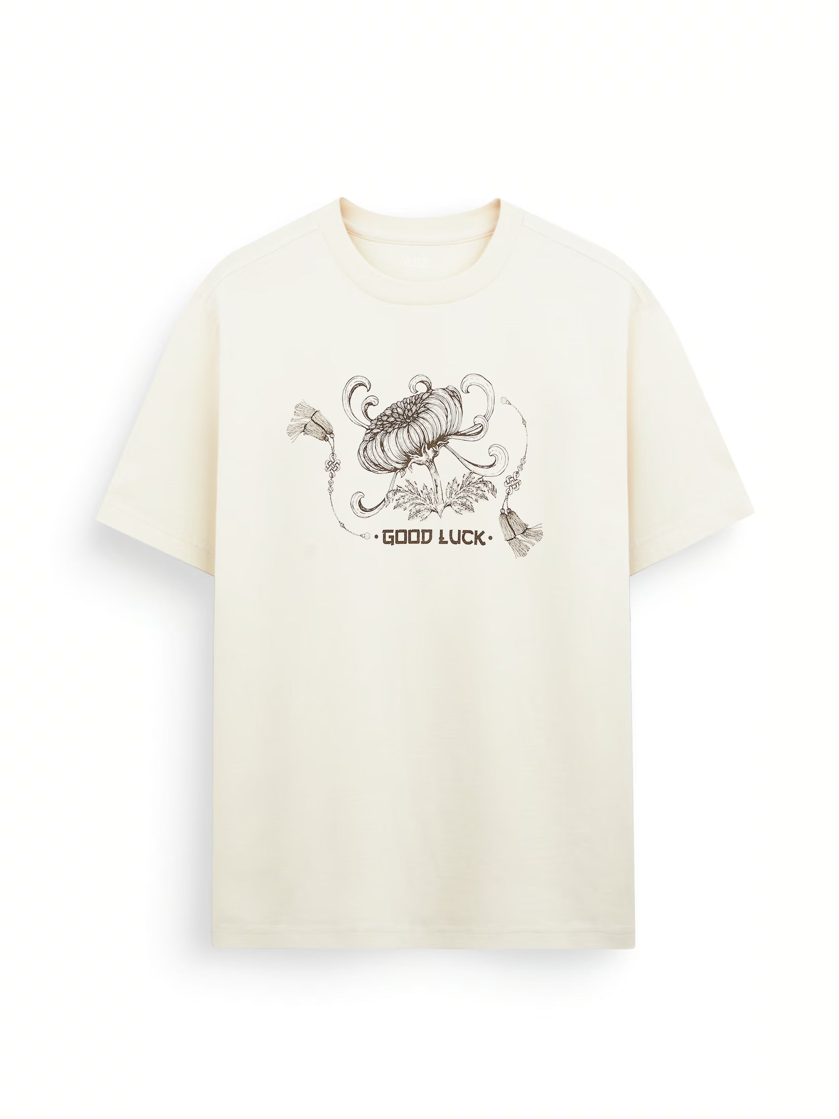 AIIZ Men's Graphic T-Shirt (Beige / S)