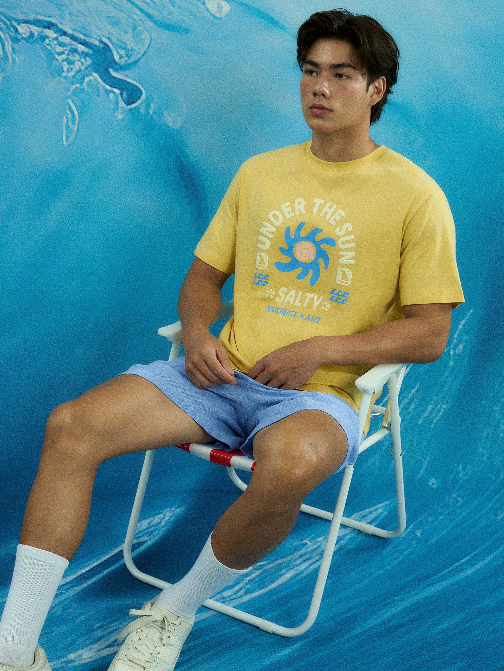 AIIZ Men's Graphic T-Shirt (Yellow / S)