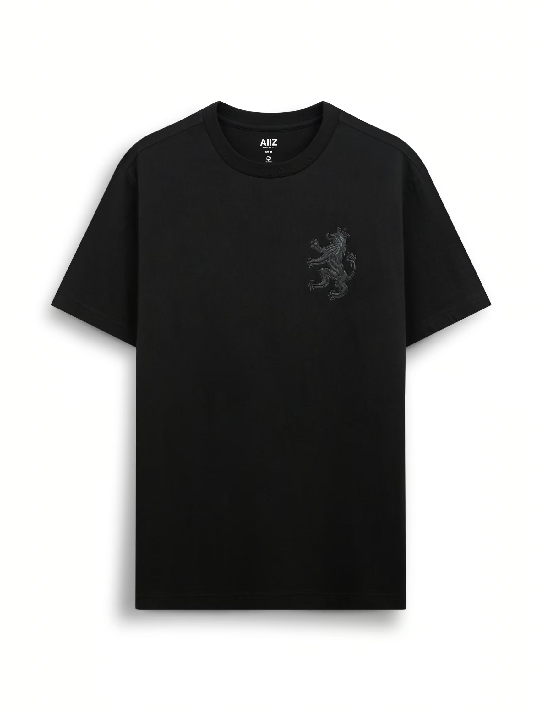 AIIZ Men's Big Lion T-Shirt (Black / S)