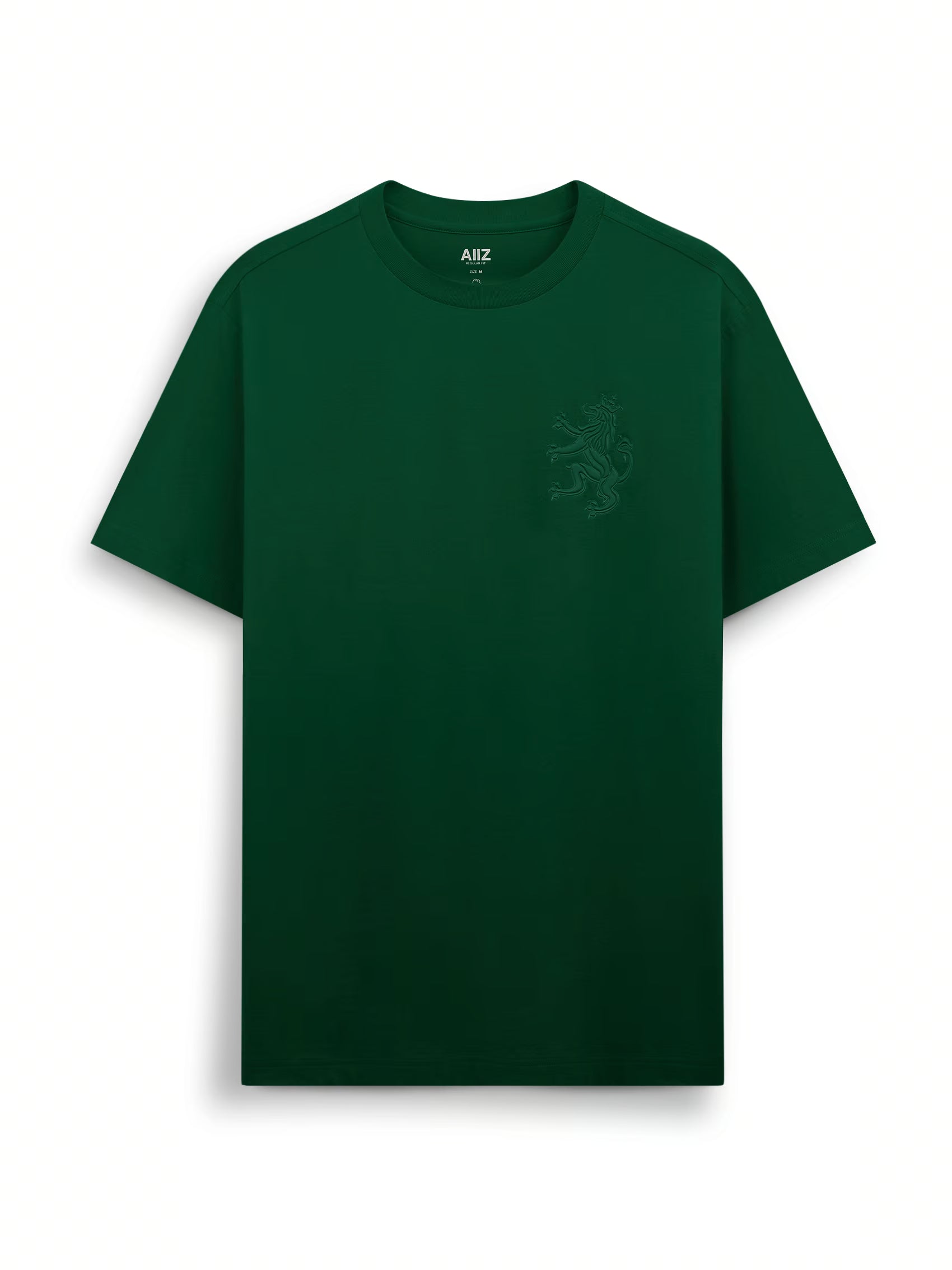 AIIZ Men's Big Lion T-Shirt (Dark Green / S)