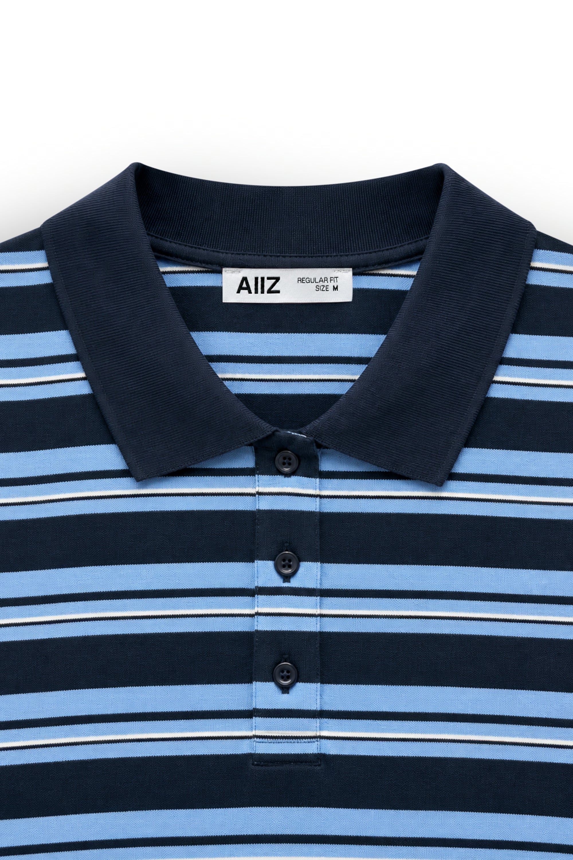 AIIZ Women's New Polo Striped Regular Fit 100% Cotton