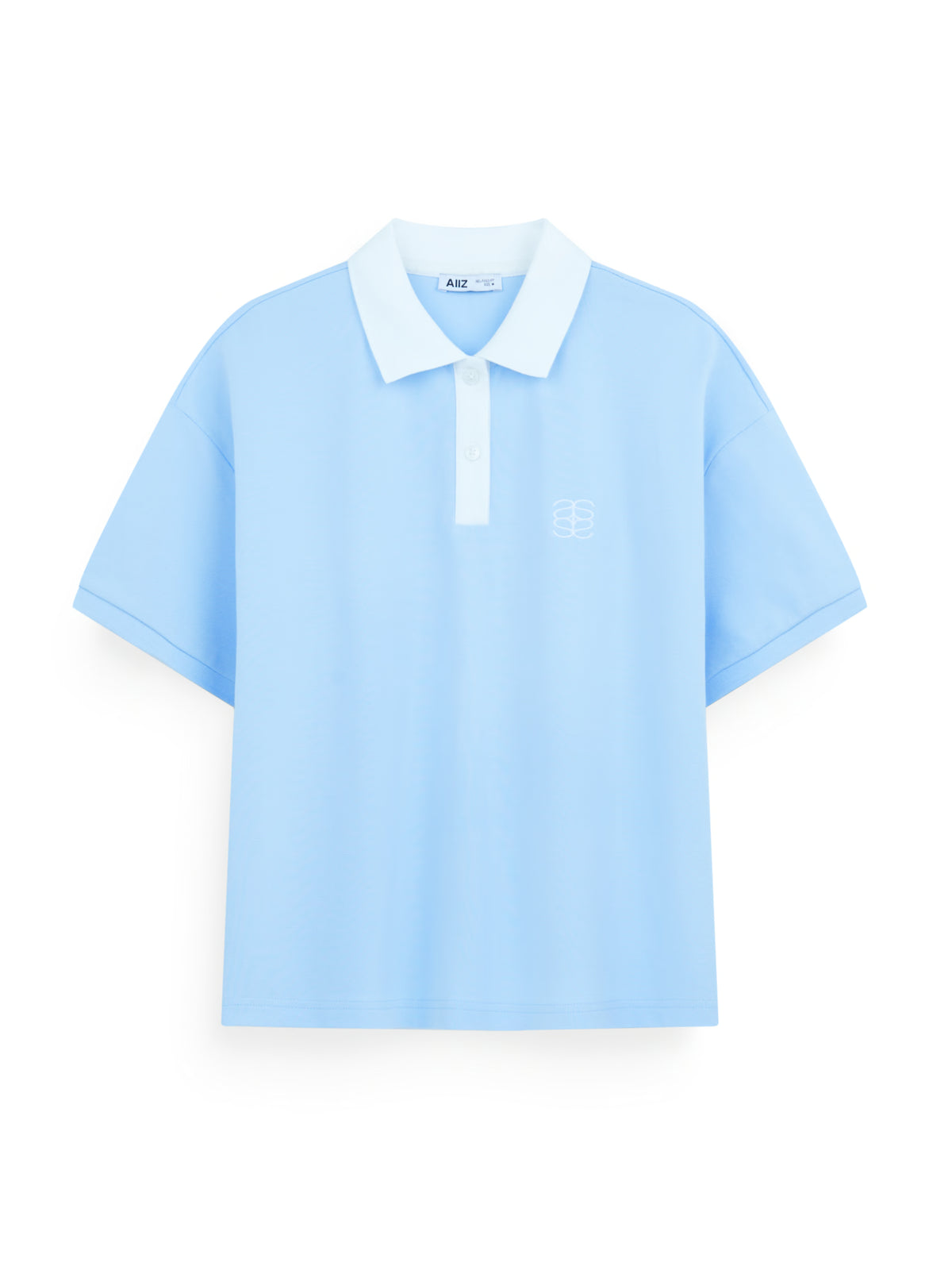AIIZ Women’s Contrast Collar Polo Shirt