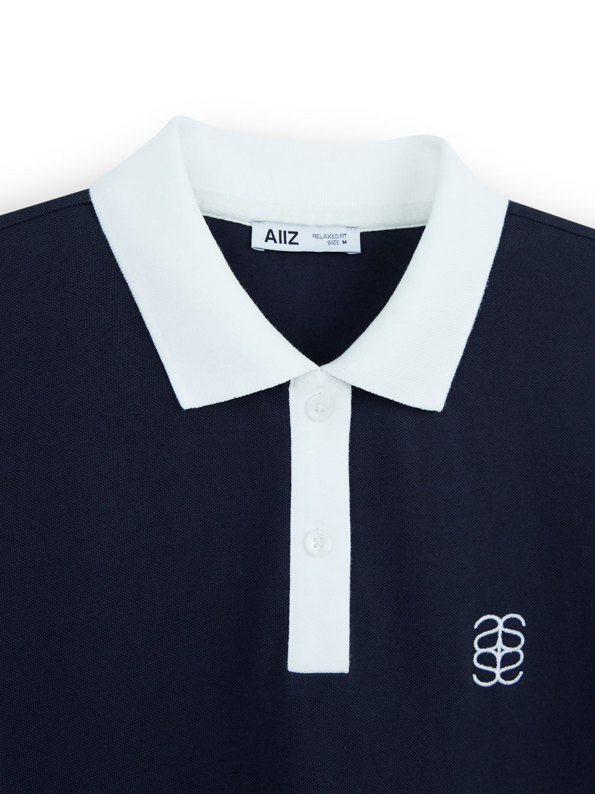 AIIZ Women’s Contrast Collar Polo Shirt