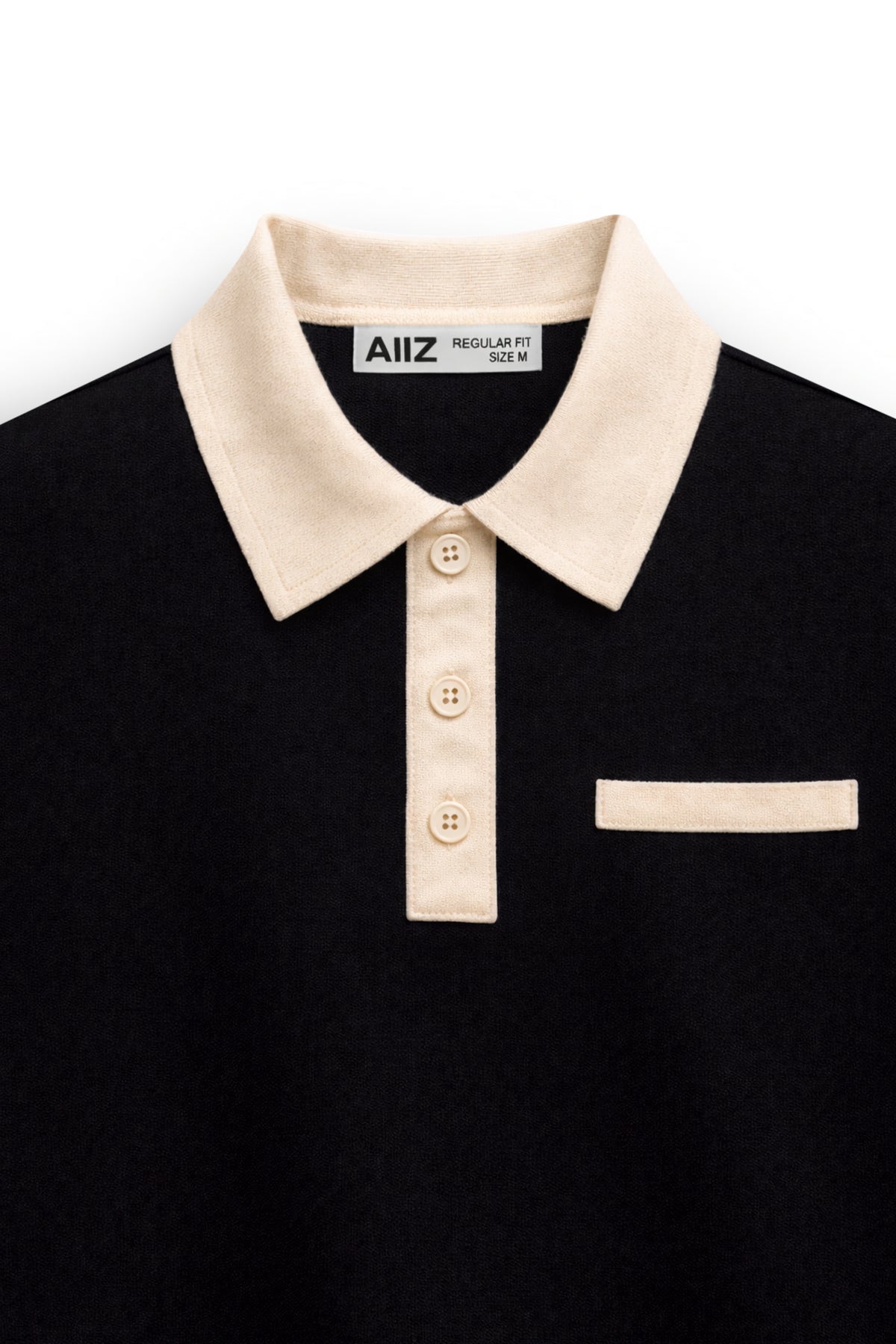 AIIZ Women’s Contrast Collar Polo Shirt