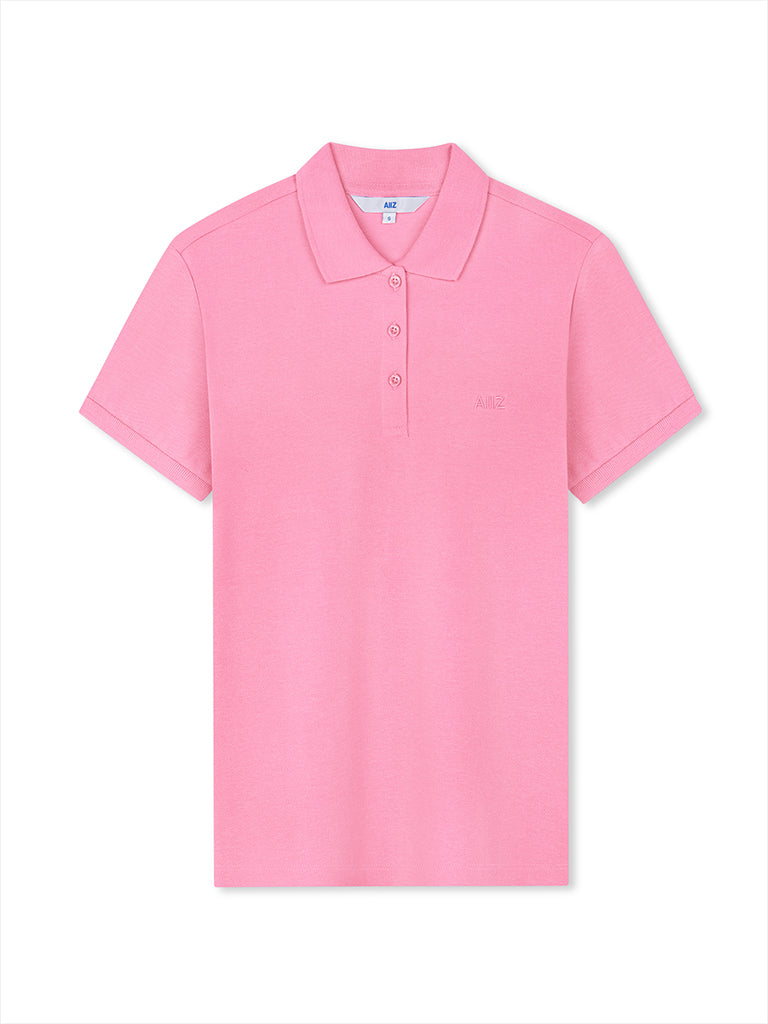AIIZ Women’s Logo Polo Shirt Cotton Polyester