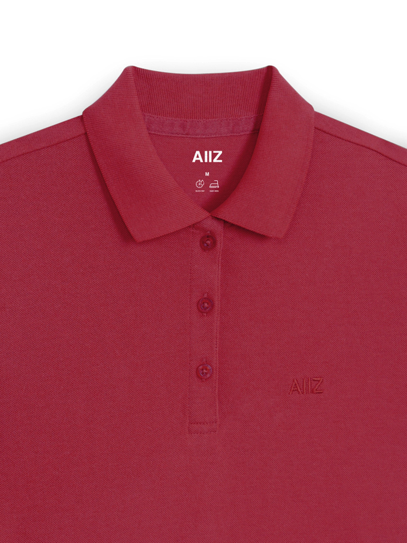 AIIZ Women’s Logo Polo Shirt Cotton Polyester