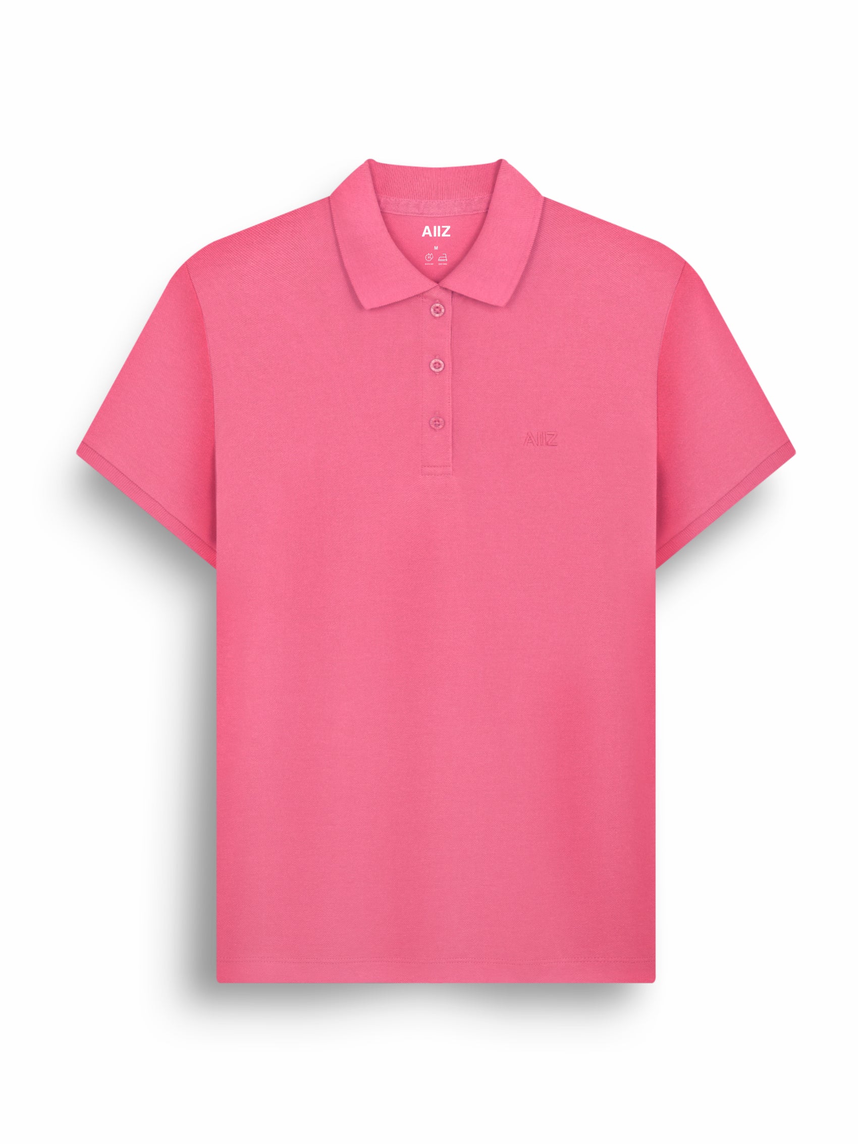 AIIZ Women’s Logo Polo Shirt Cotton Polyester (Pink / S)