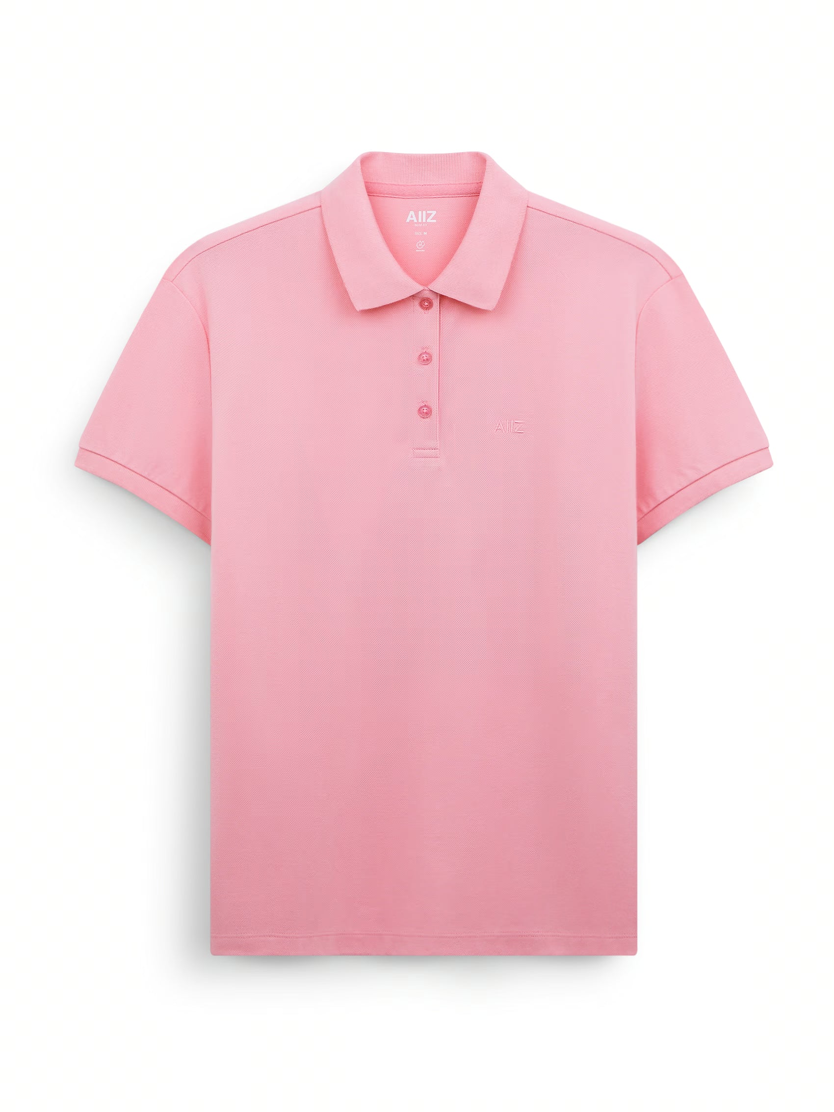 AIIZ Women’s Logo Polo Shirt Cotton Polyester (Light Pink / S)