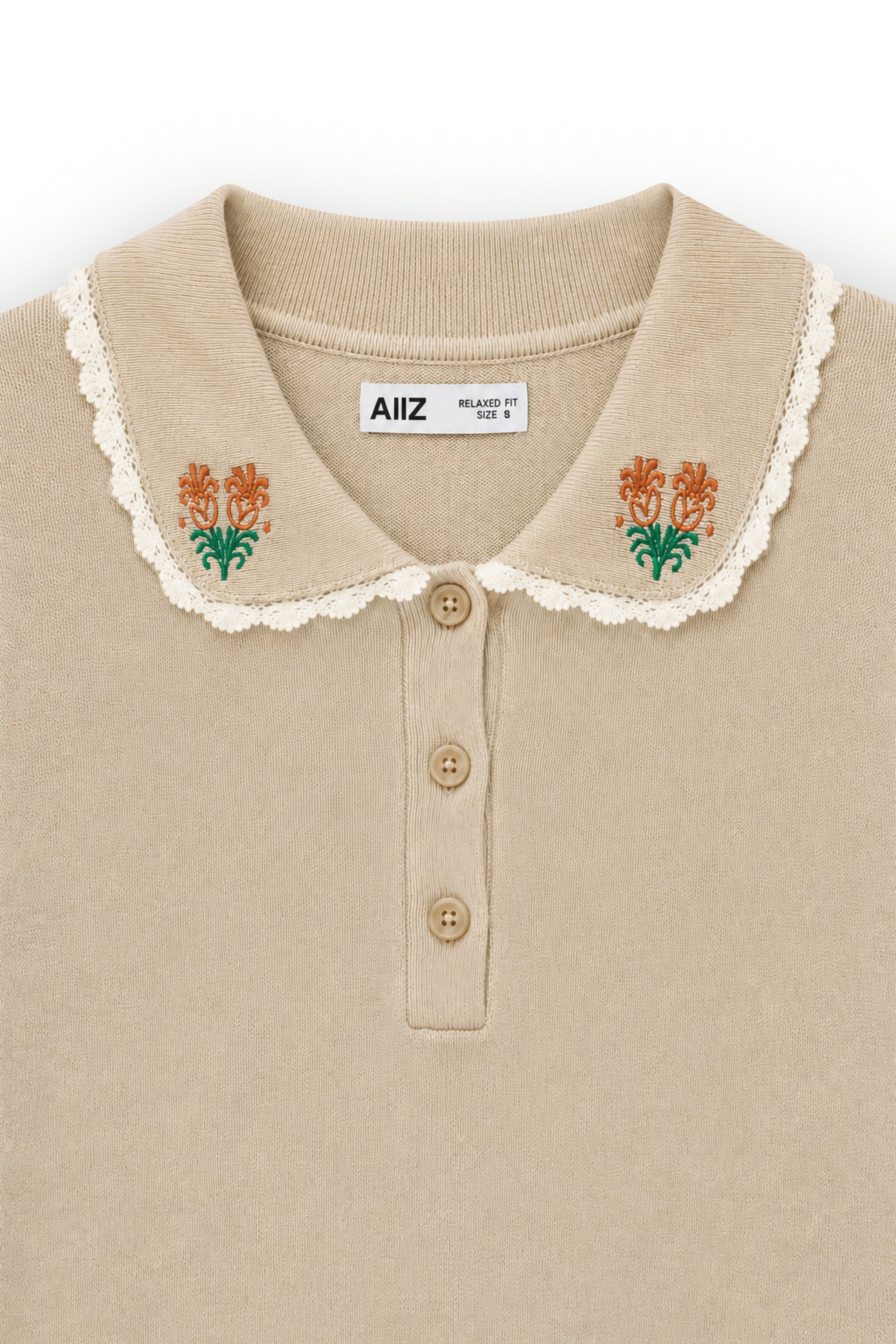 AIIZ Women's Embroidered Polo Shirt