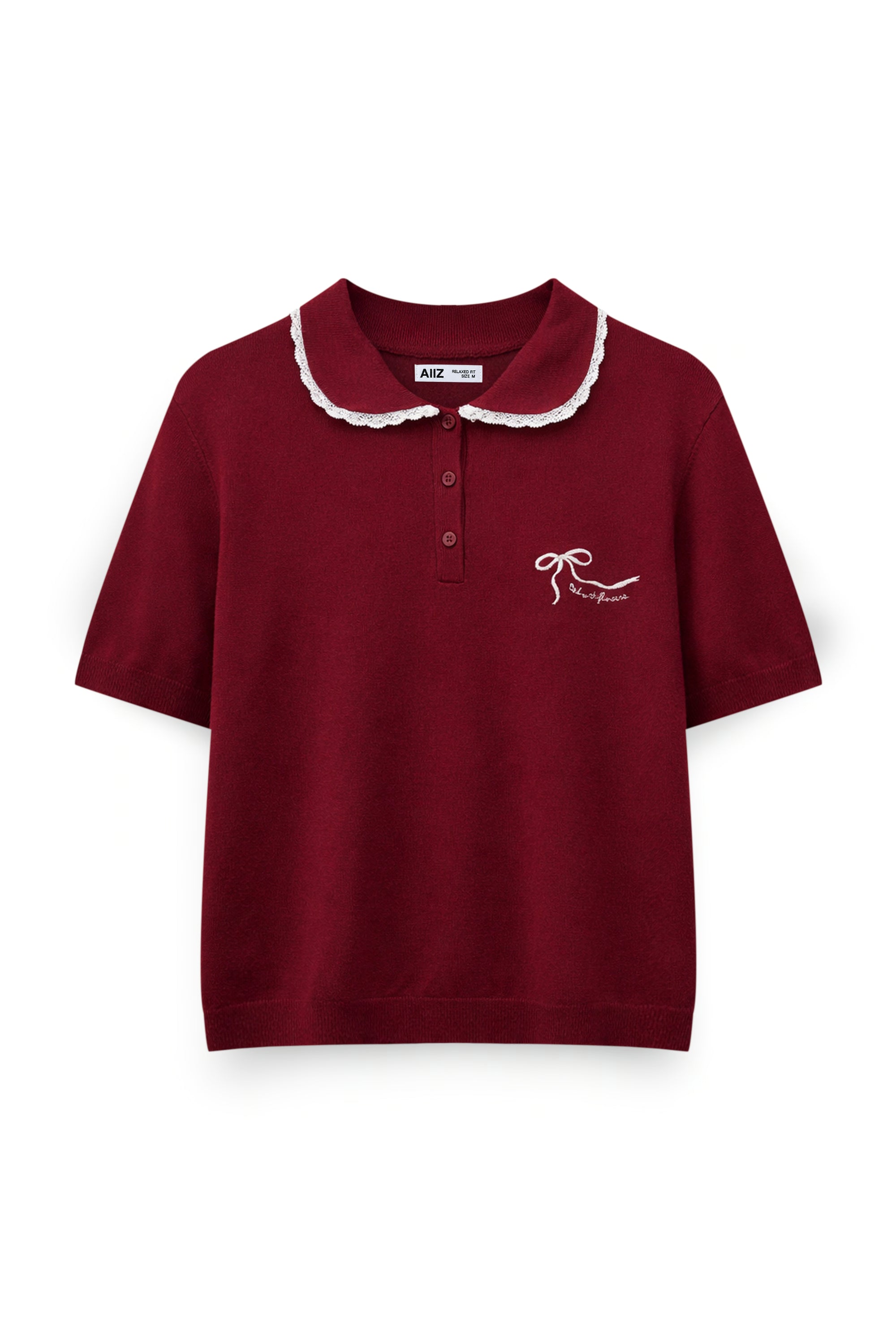 AIIZ Women's Embroidered Polo Shirt