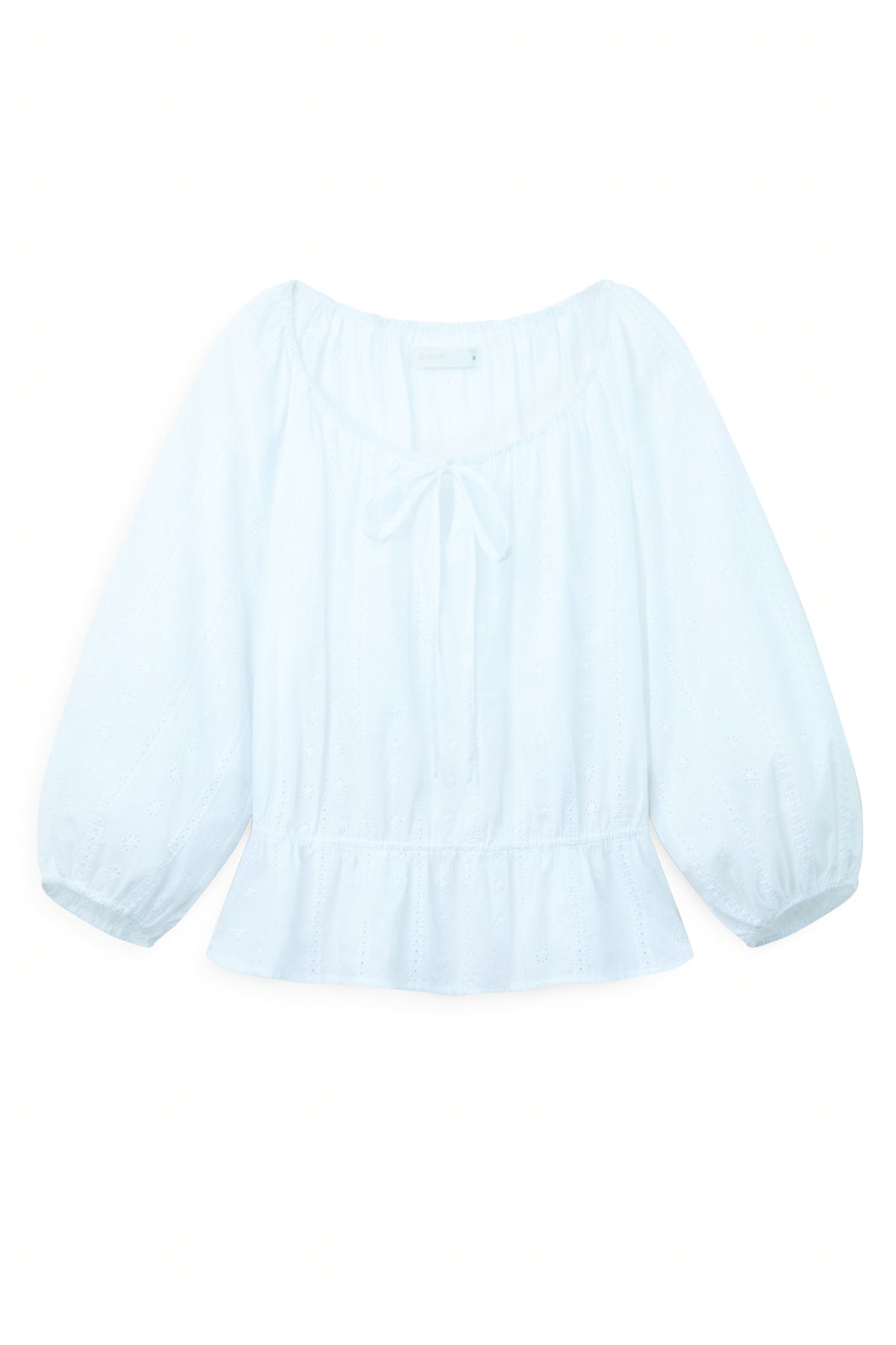 AIIZ Women's Embroidered Eyelet Blouse