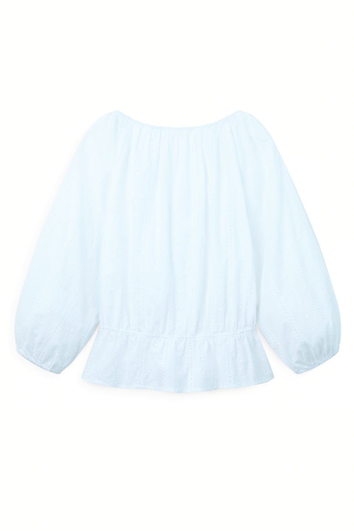 AIIZ Women's Embroidered Eyelet Blouse