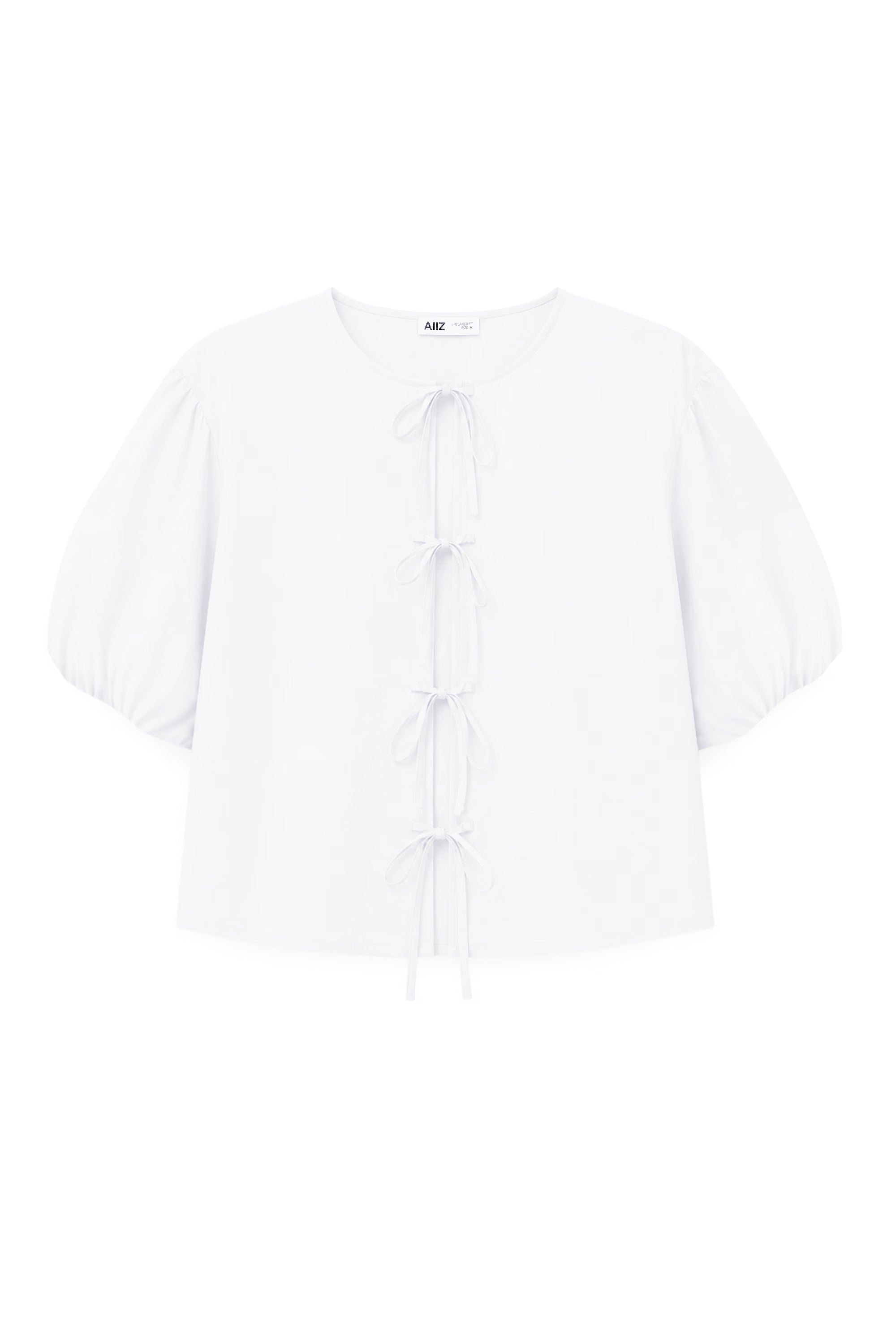 AIIZ Women's Short Sleeve Blouse with ruffles
