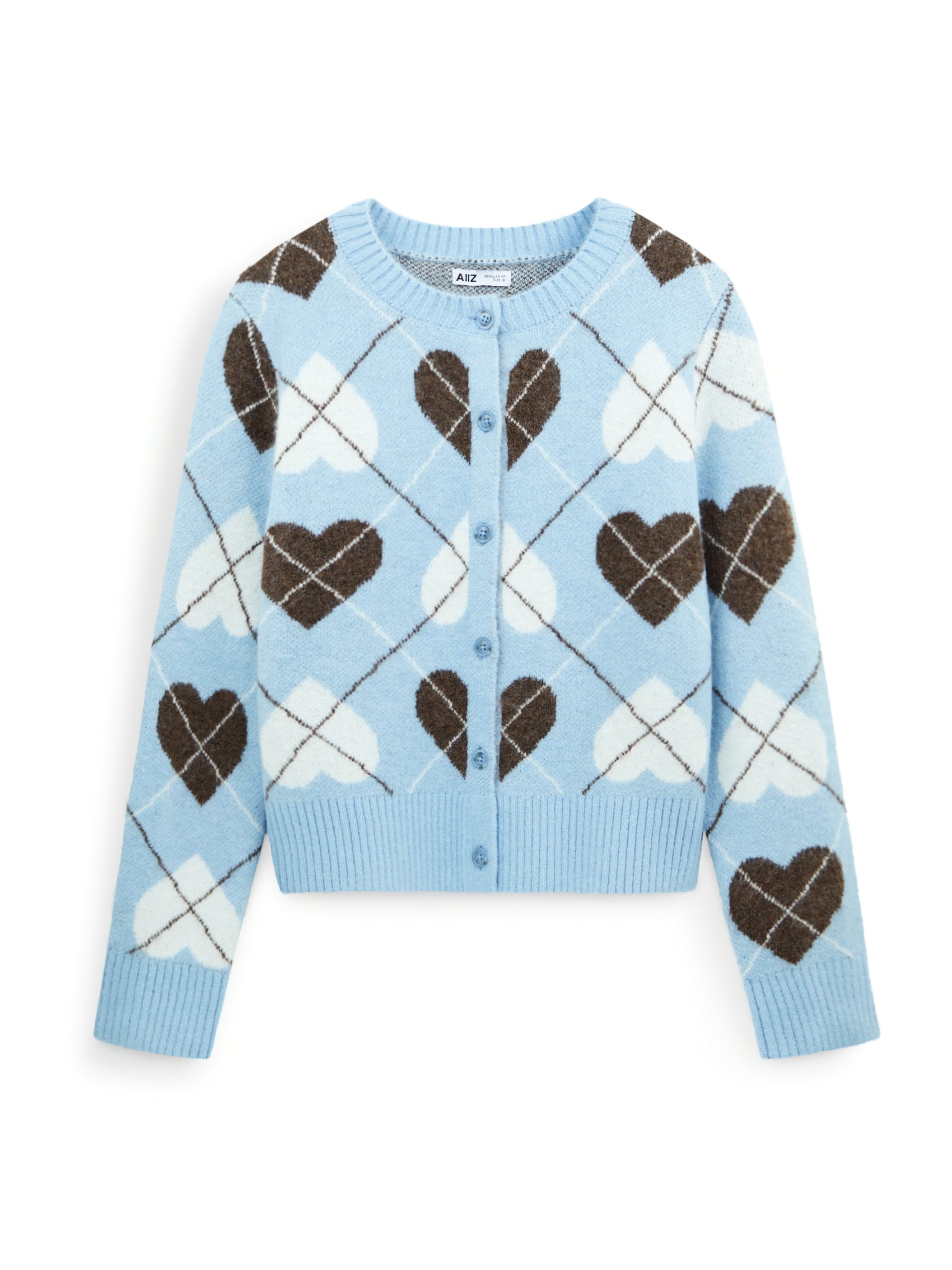 AIIZ Women's Heart Diamond Cardigan