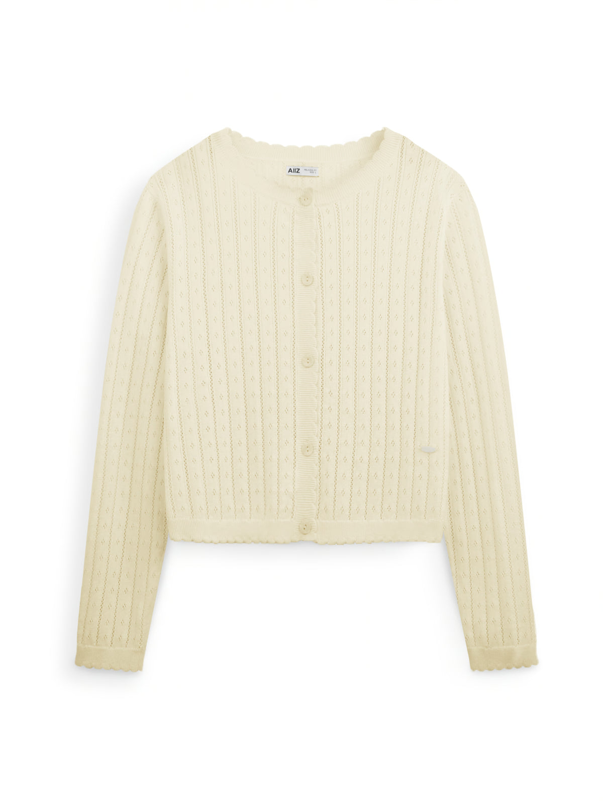 AIIZ Women's Pointelle Knit Cardigan