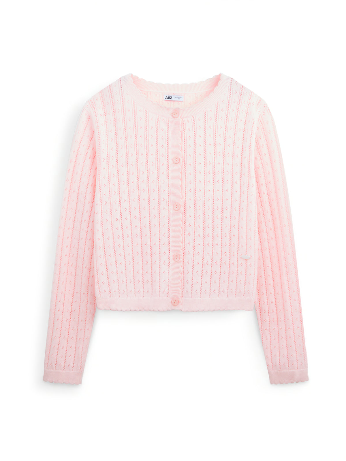 AIIZ Women's Pointelle Knit Cardigan