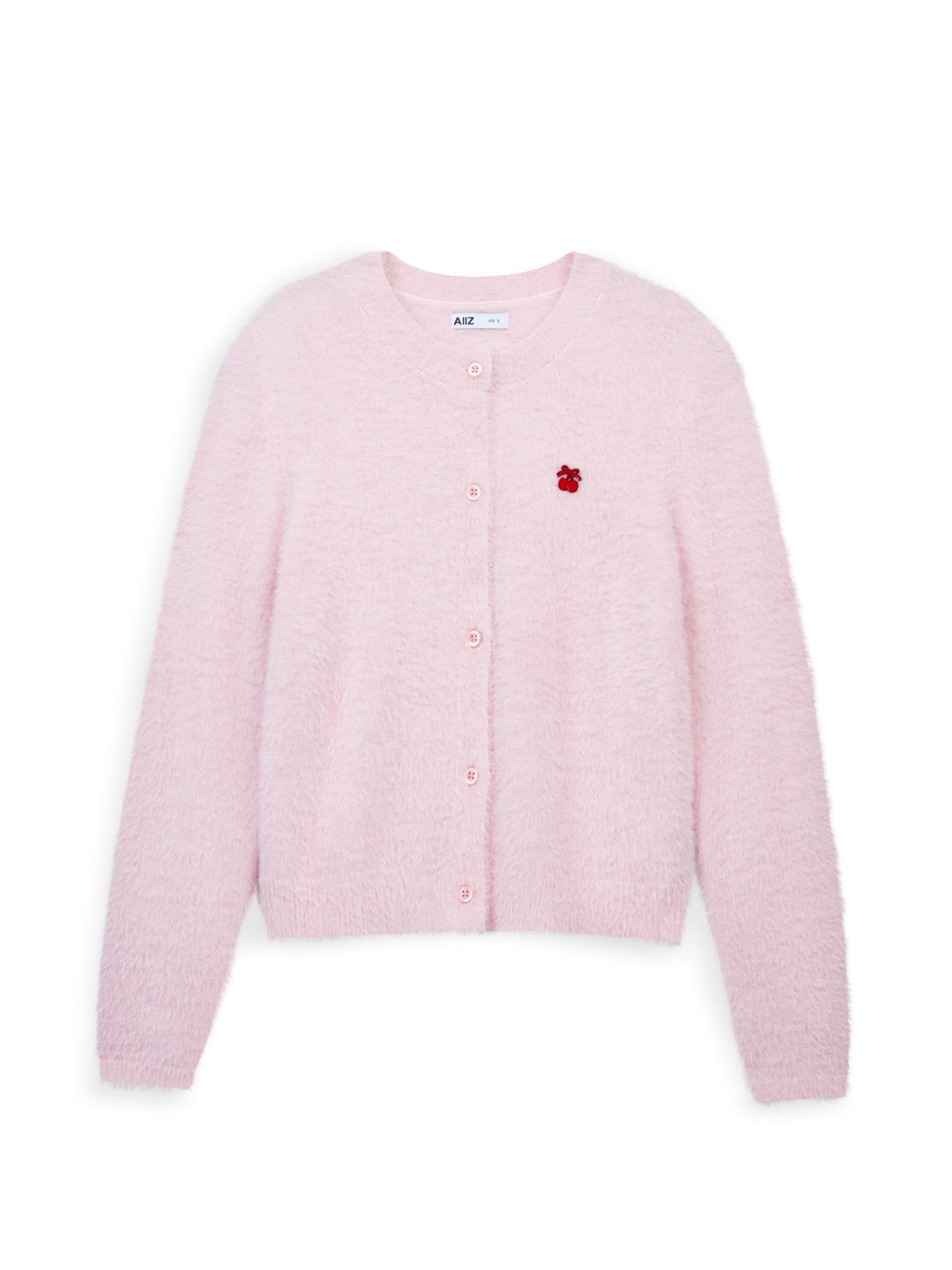 AIIZ Women's Cherry Fluffy Cardigan