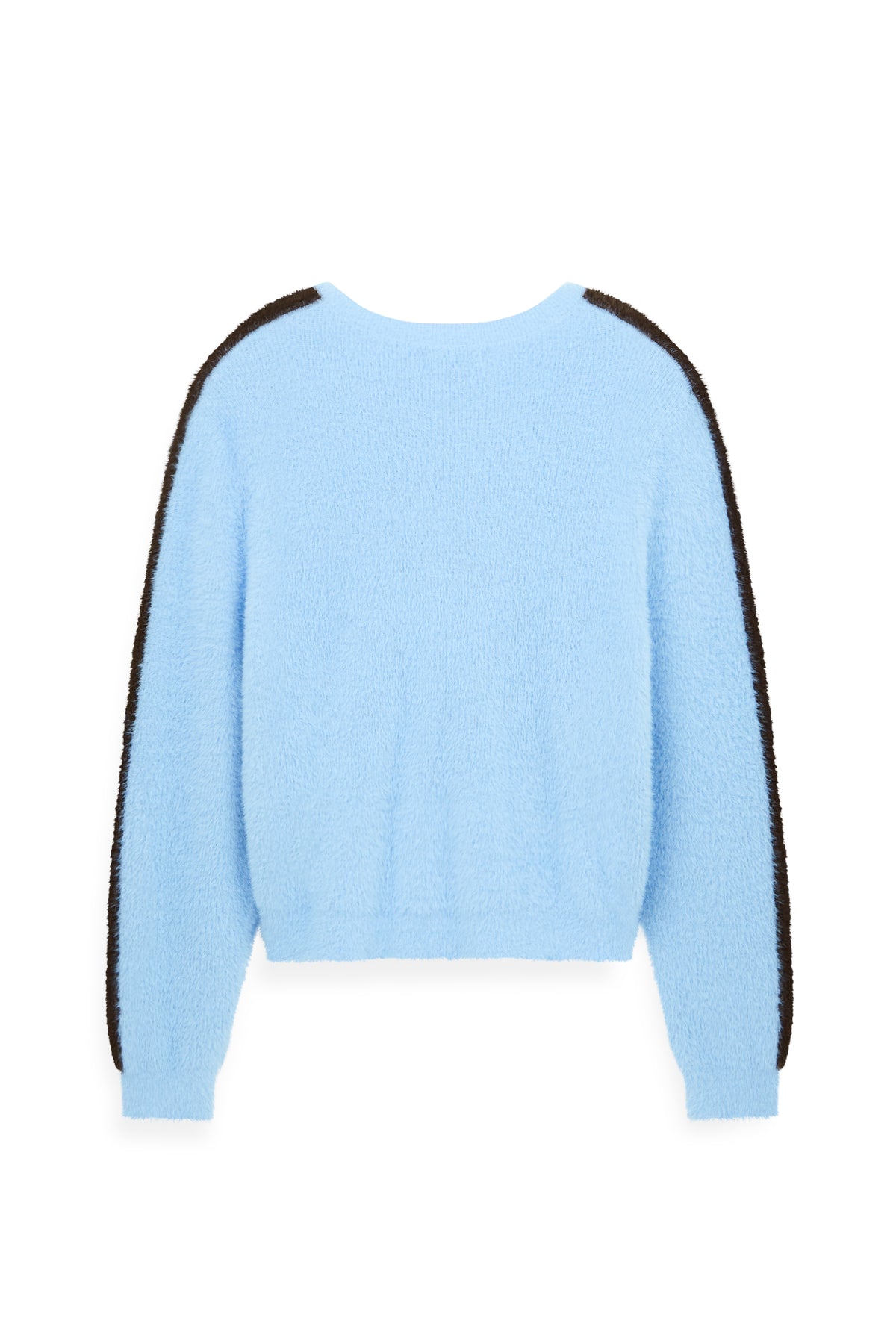 Women's Blokecore Fluffy Rib Cardigan with Sporty Sleeve Stripes