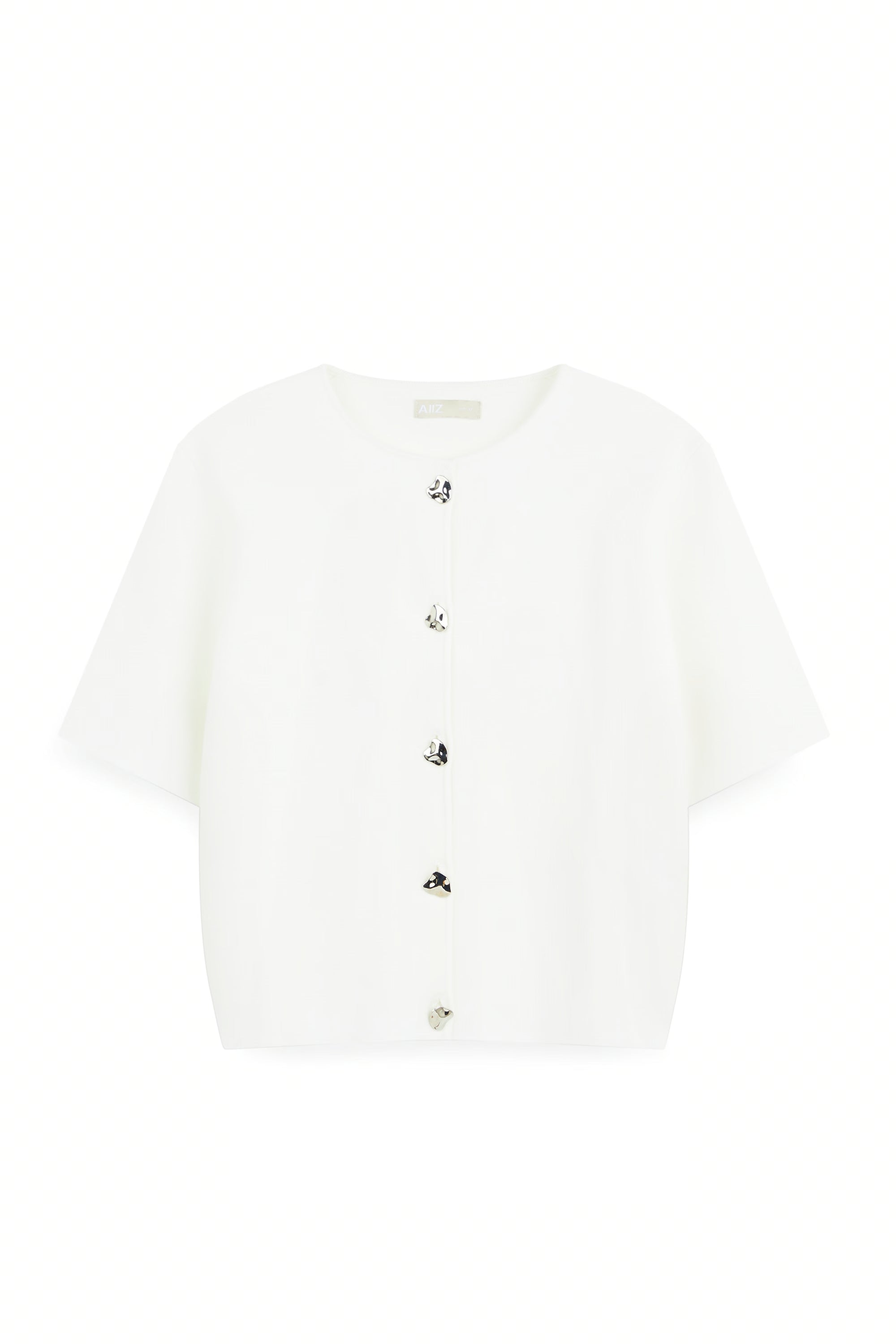 AIIZ Women's Plain Knit Cardigan (OFF WHITE / S)