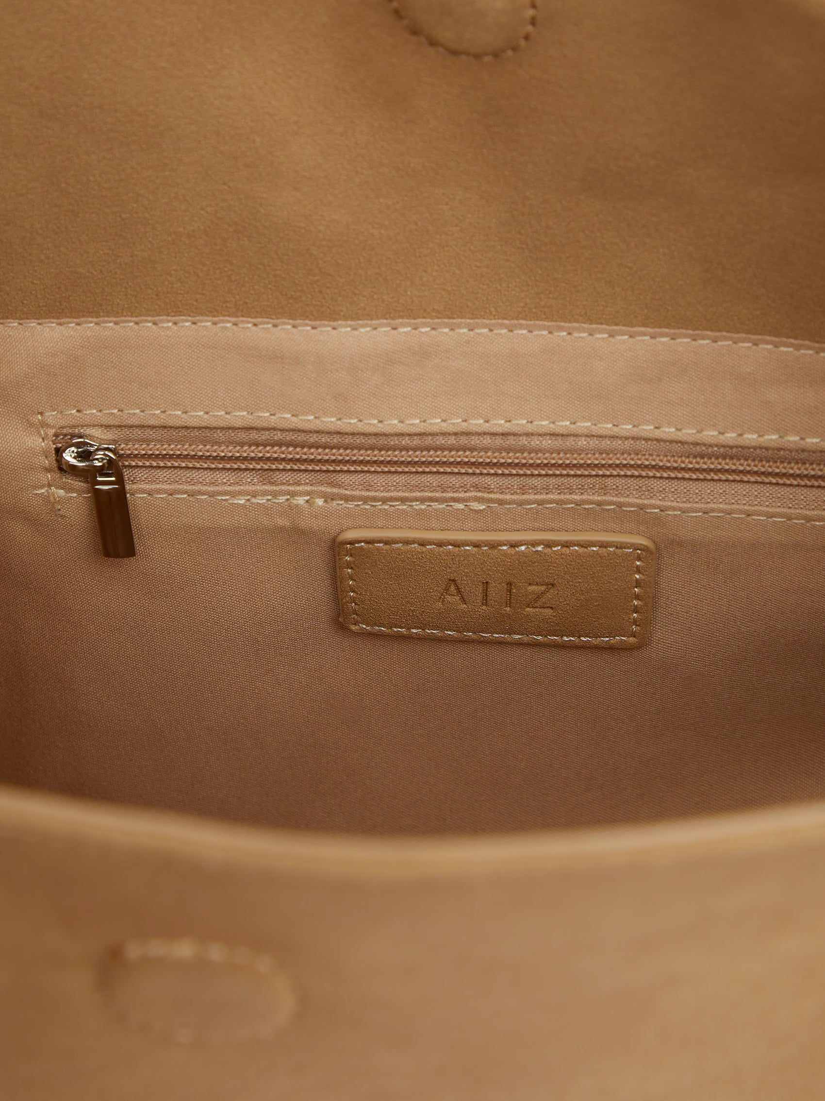 AIIZ Suede Handle Bag