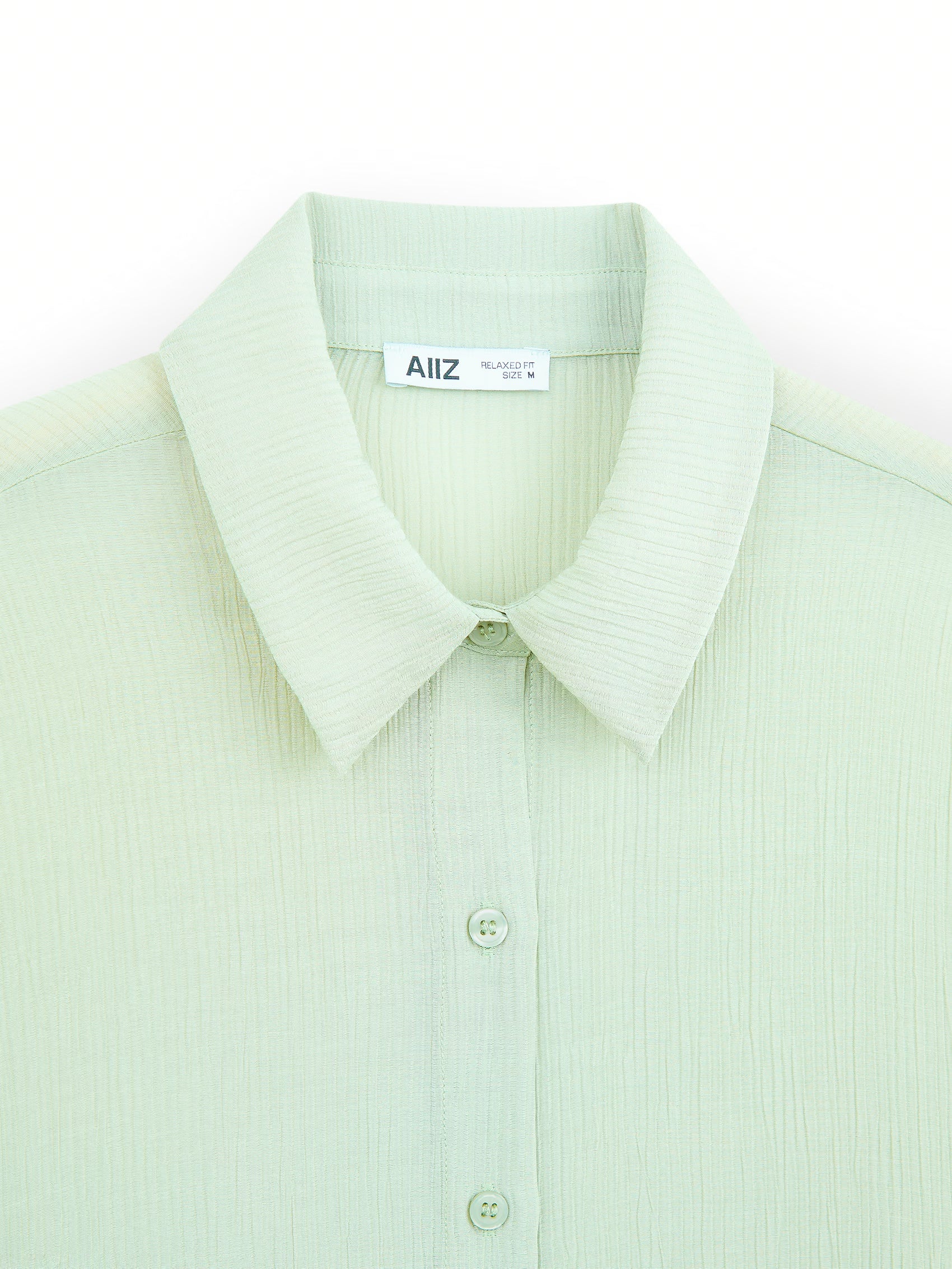 AIIZ Women's Texture Long Sleeve Shirt