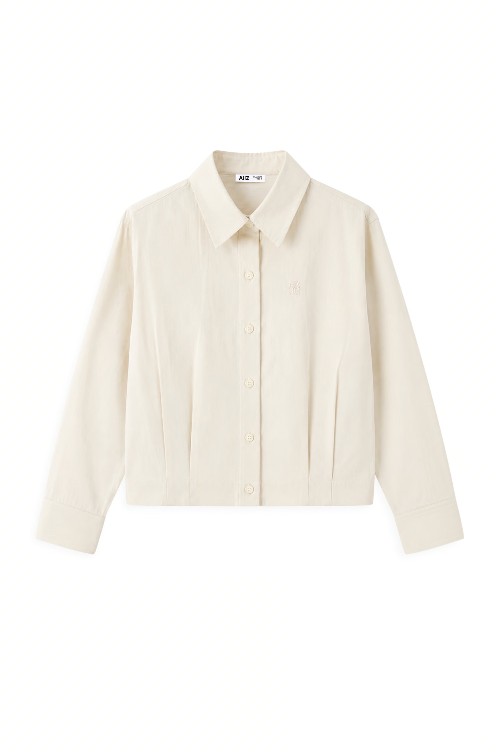 AIIZ Women's Crop Long Sleeves Shirt