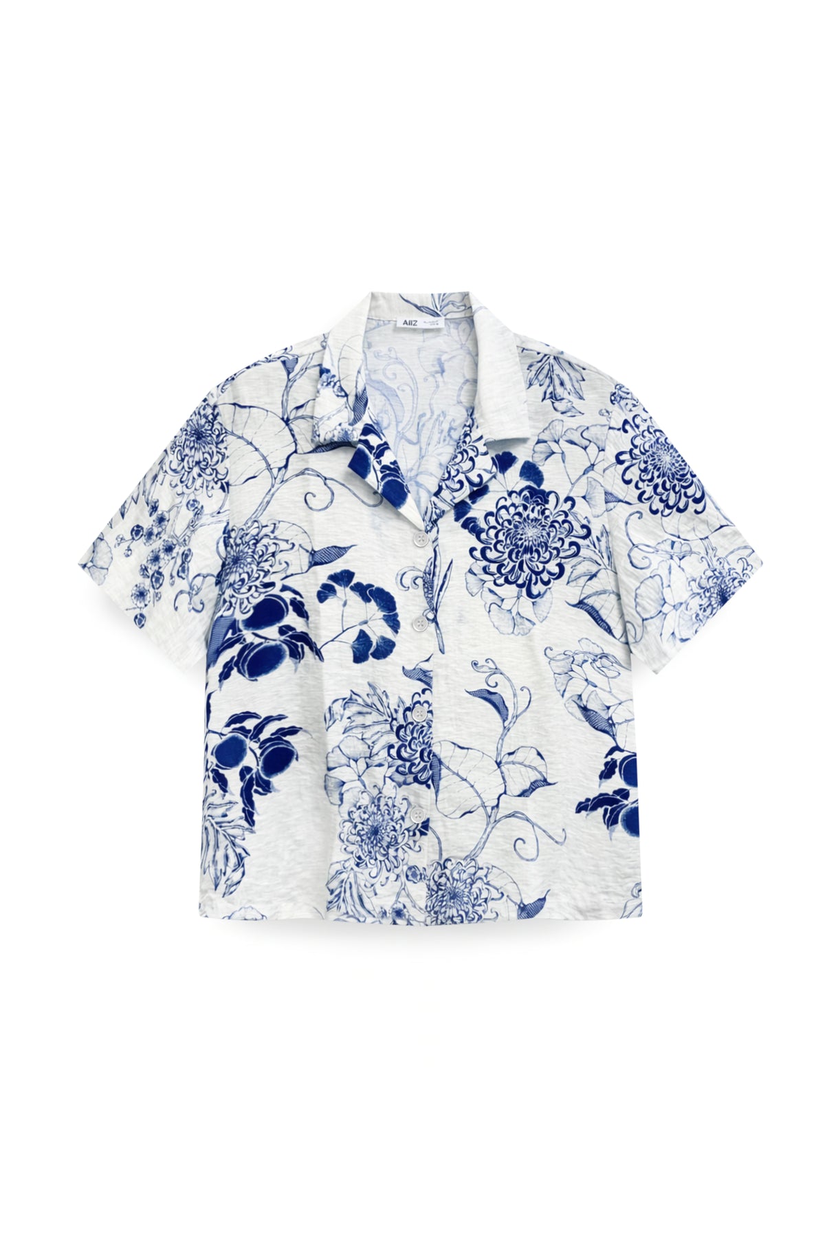 AIIZ Women's Wild West Gardens Printed Short Sleeve Shirt