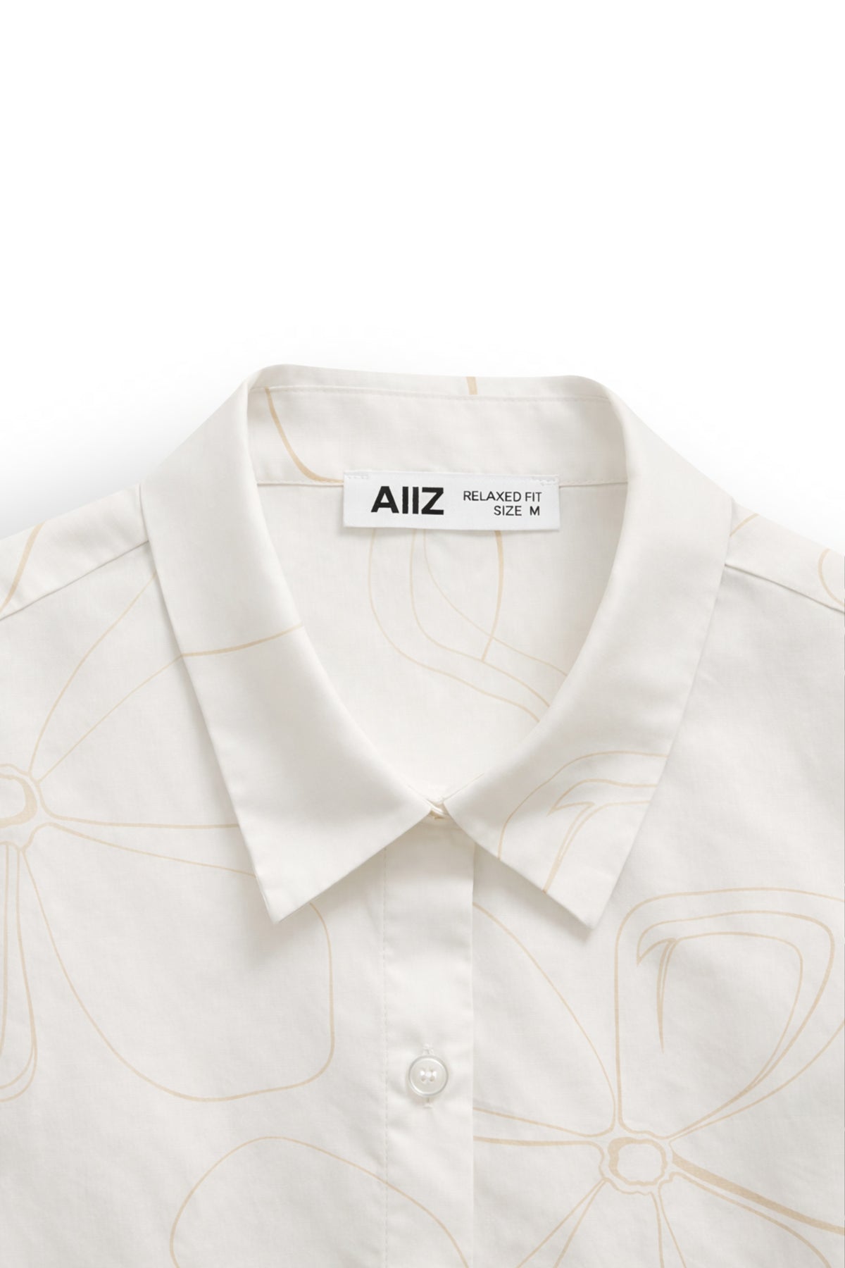 AIIZ Women's Printed Boxy Short Sleeve Shirt
