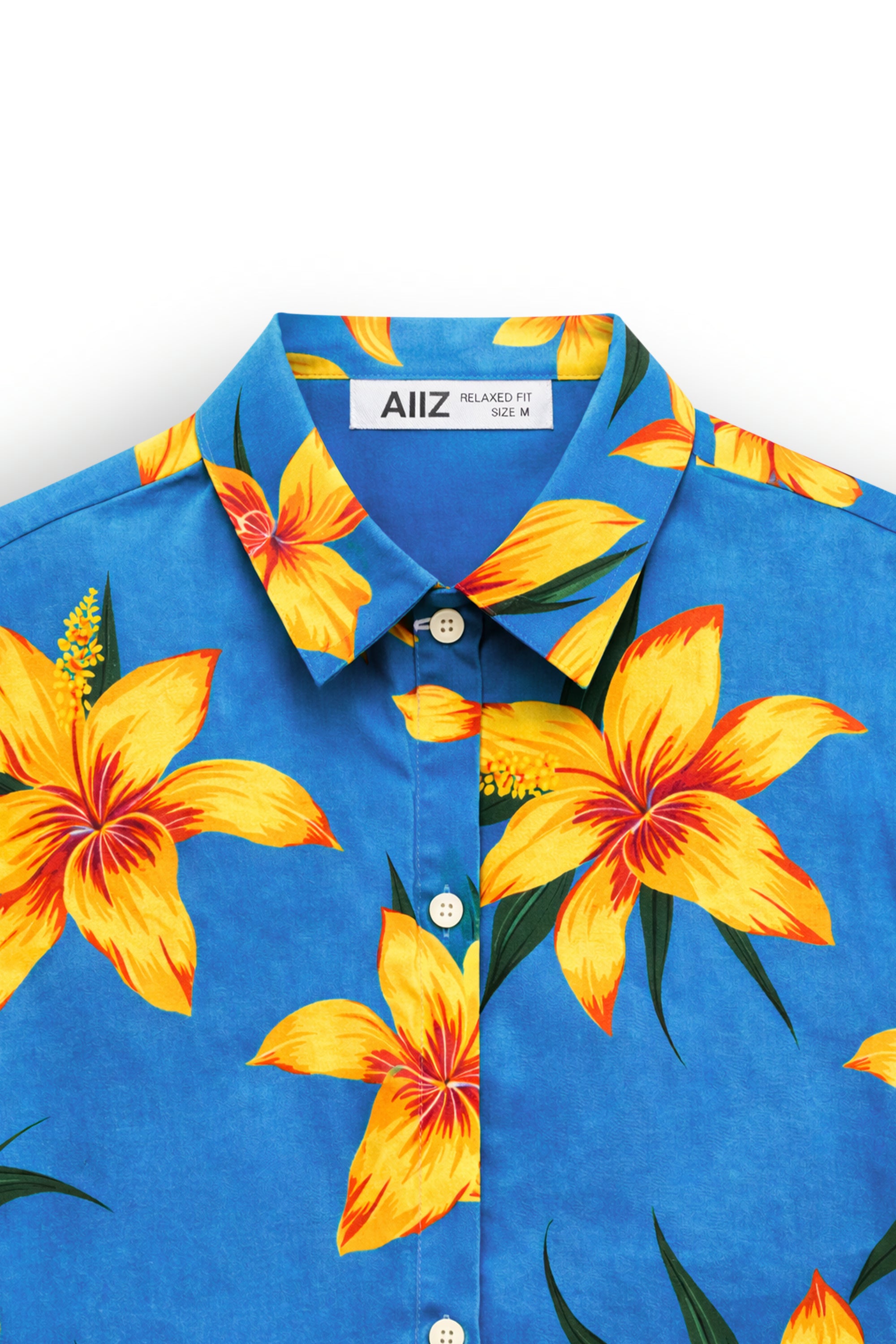 AIIZ Women’s Songkran Floral Short-Sleeve Shirt – 100% Rayon
