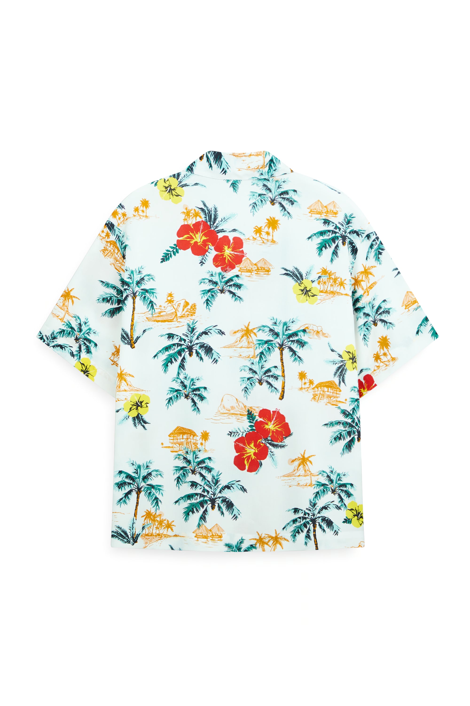 AIIZ Women’s Hawaiian Short-Sleeve Summer Print Shirt – 100% Rayon
