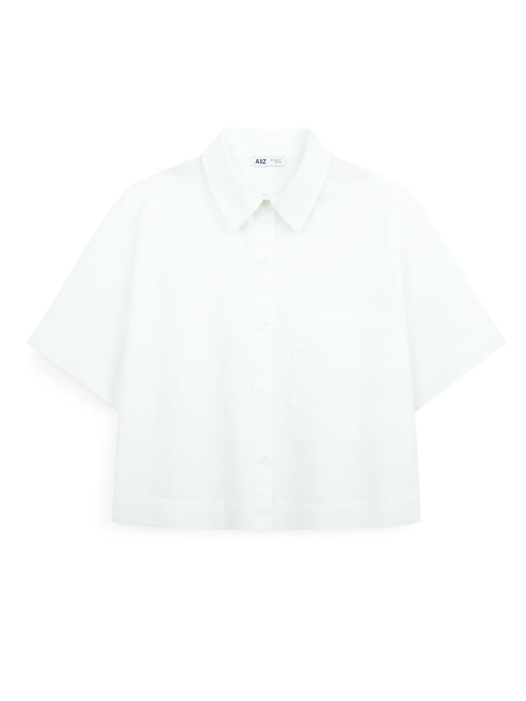 AIIZ Women's Pocket Boxy Short Sleeve Shirt