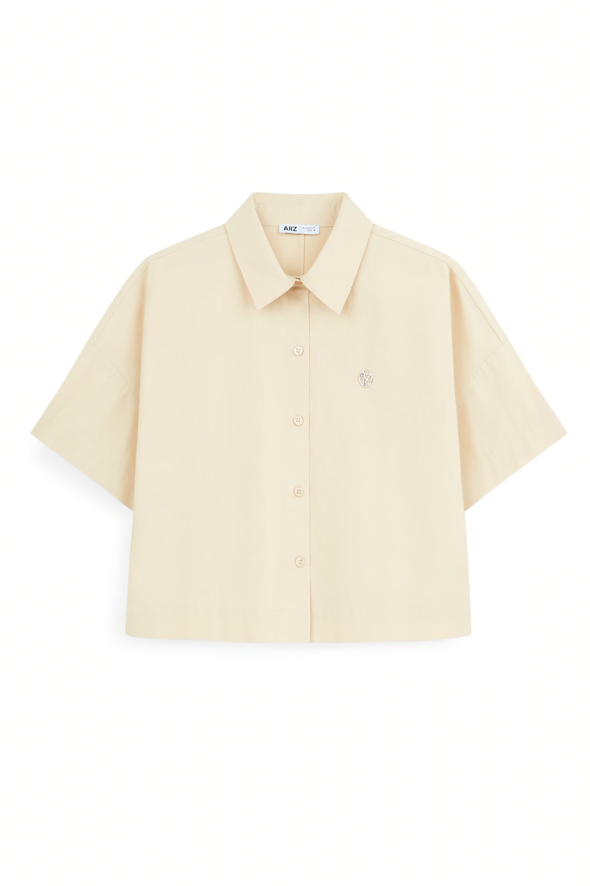 AIIZ Women's Cropped Short Sleeve Shirt