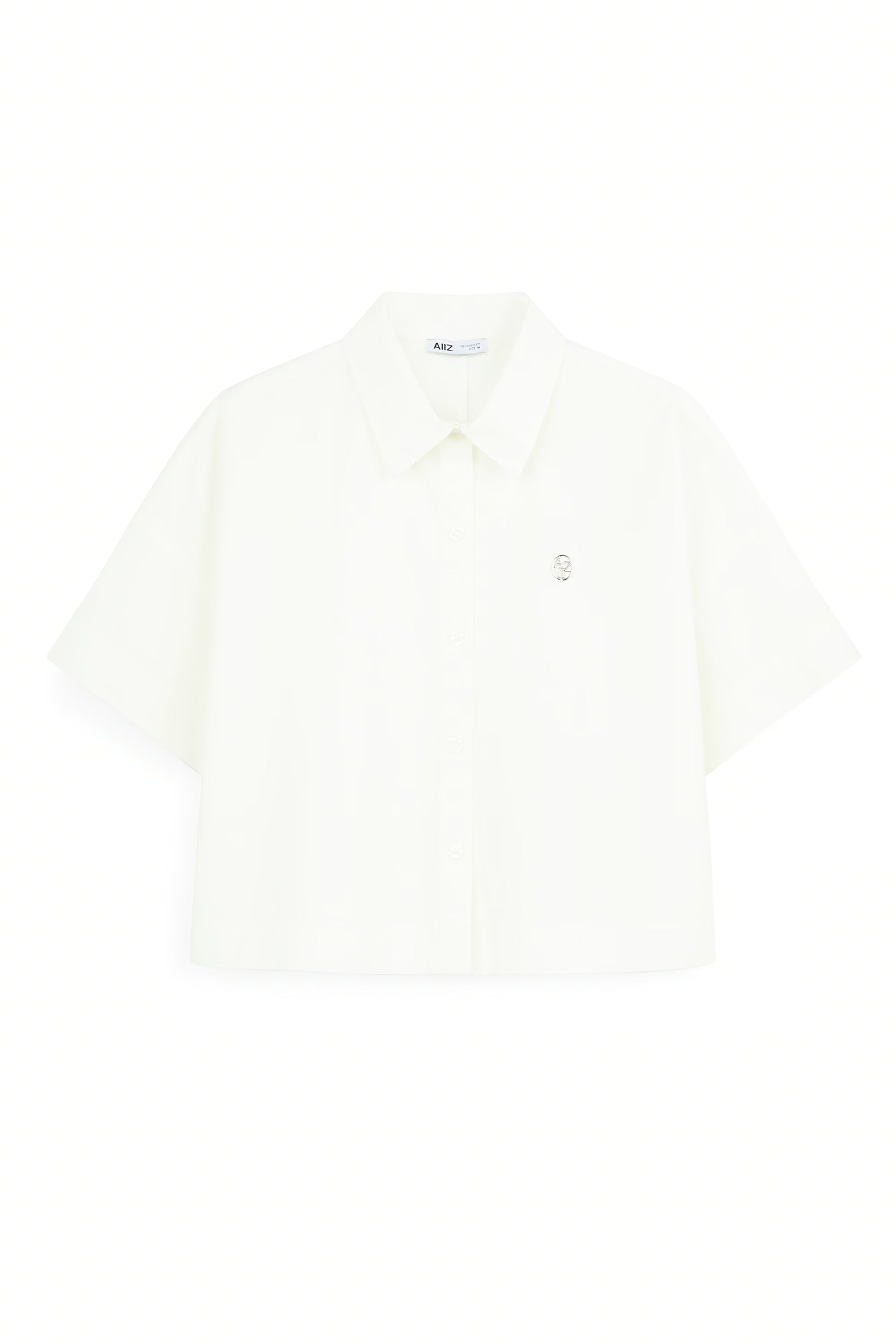 AIIZ Women's Cropped Short Sleeve Shirt