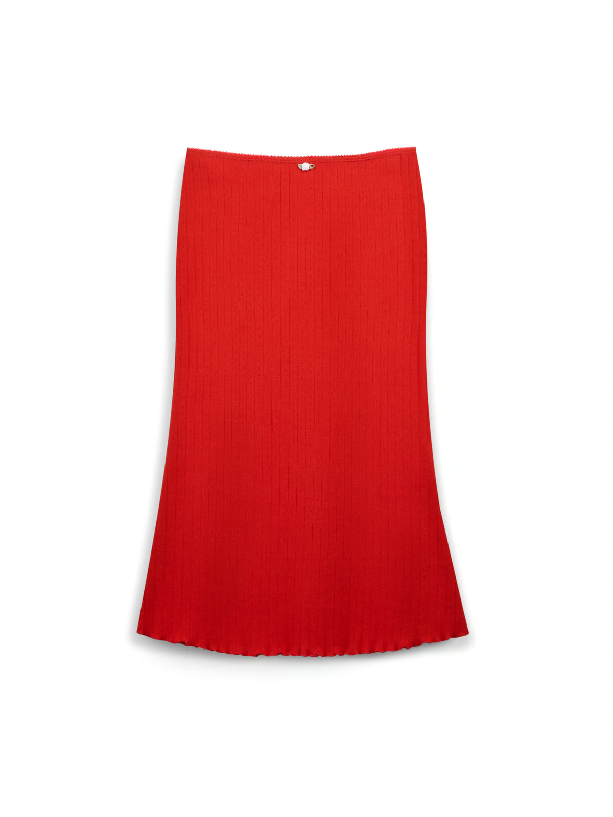 AIIZ (a.moment) Pointelle Midi Skirt (Red / XS)