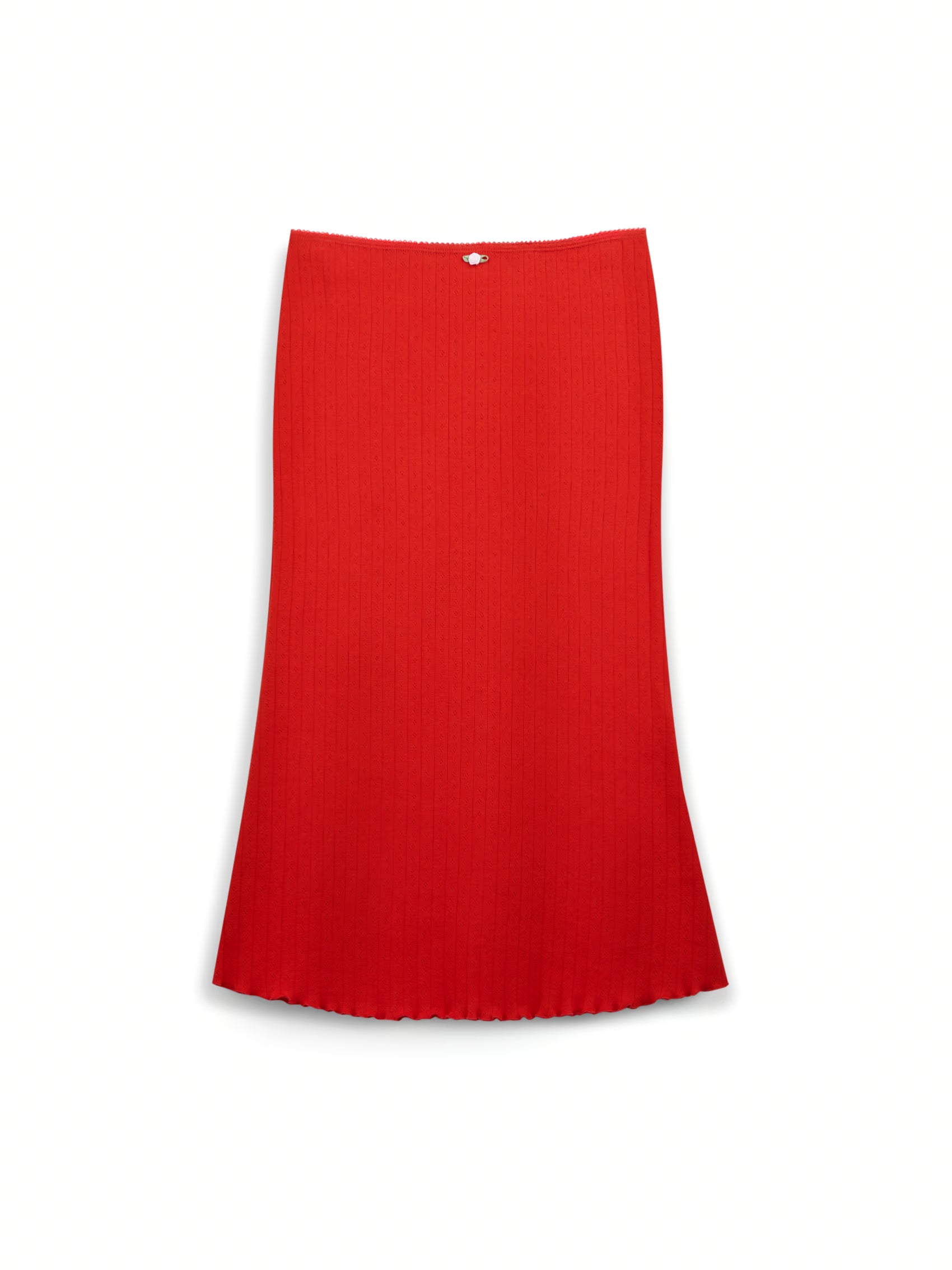 AIIZ (a.moment) Pointelle Midi Skirt (Red / XS)