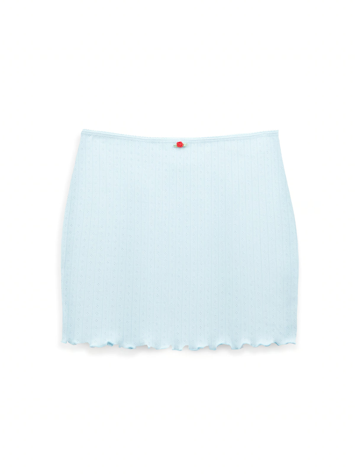 AIIZ (a.moment) Pointelle Mini Skirt (Light Blue / XS)