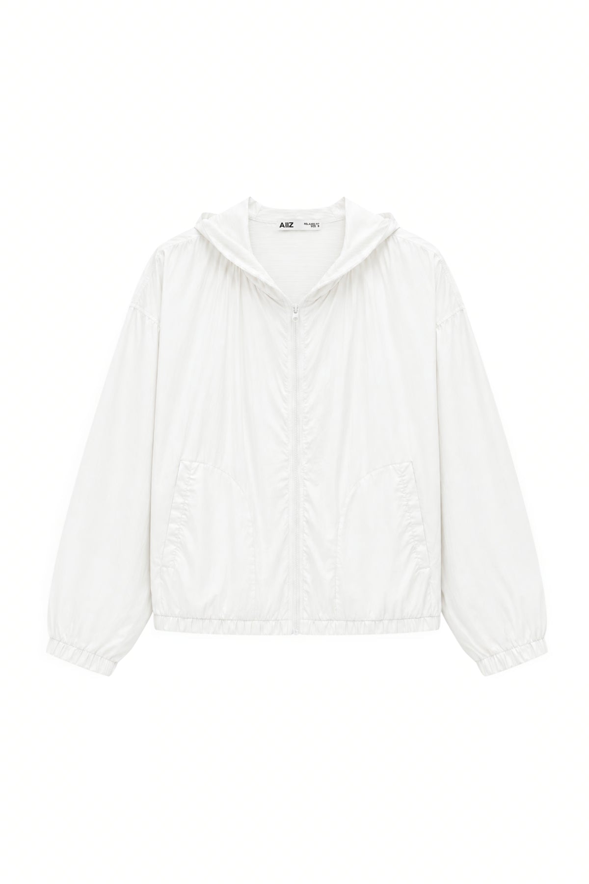 AIIZ Women's UV Protection Windbreaker Hoodie (OFF WHITE / S)