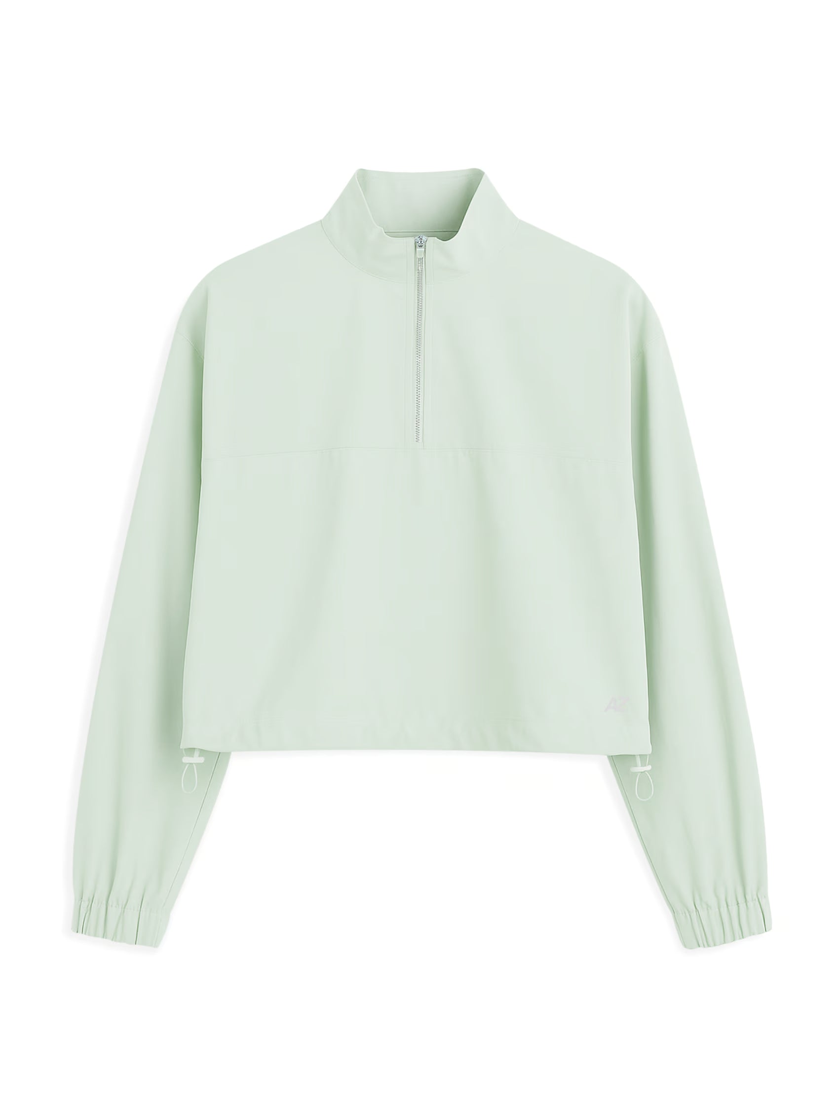 AIIZ Women's Lightweight Active Half Zip Mock Neck Jacket (Light Green / S)
