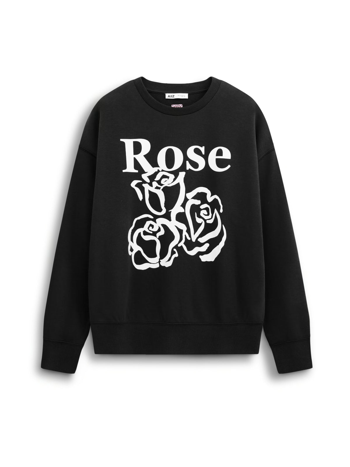 AIIZ Women's Soft French terry Sweatshirt (Black / S)