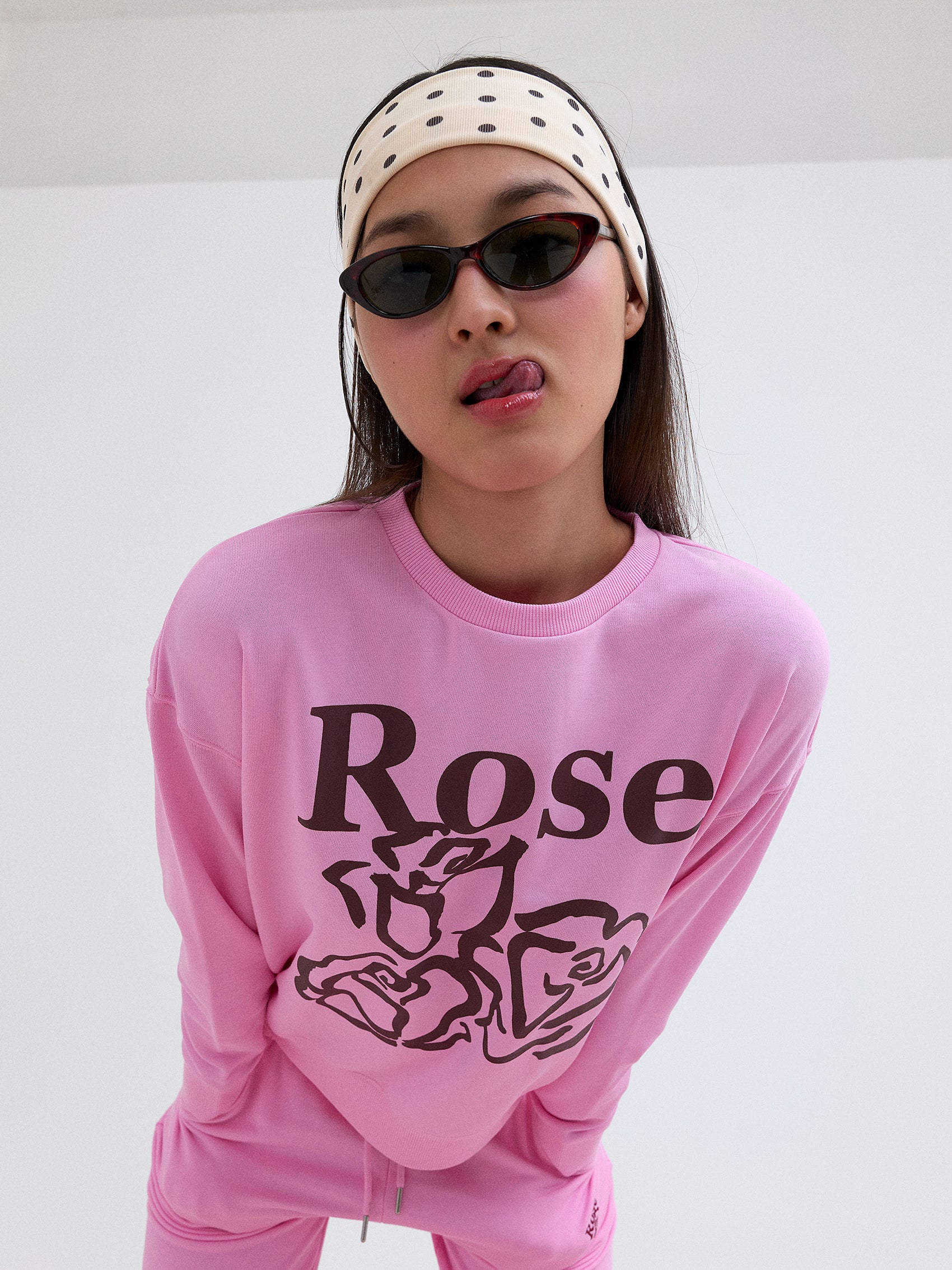AIIZ Women's Rose Sweatshirt