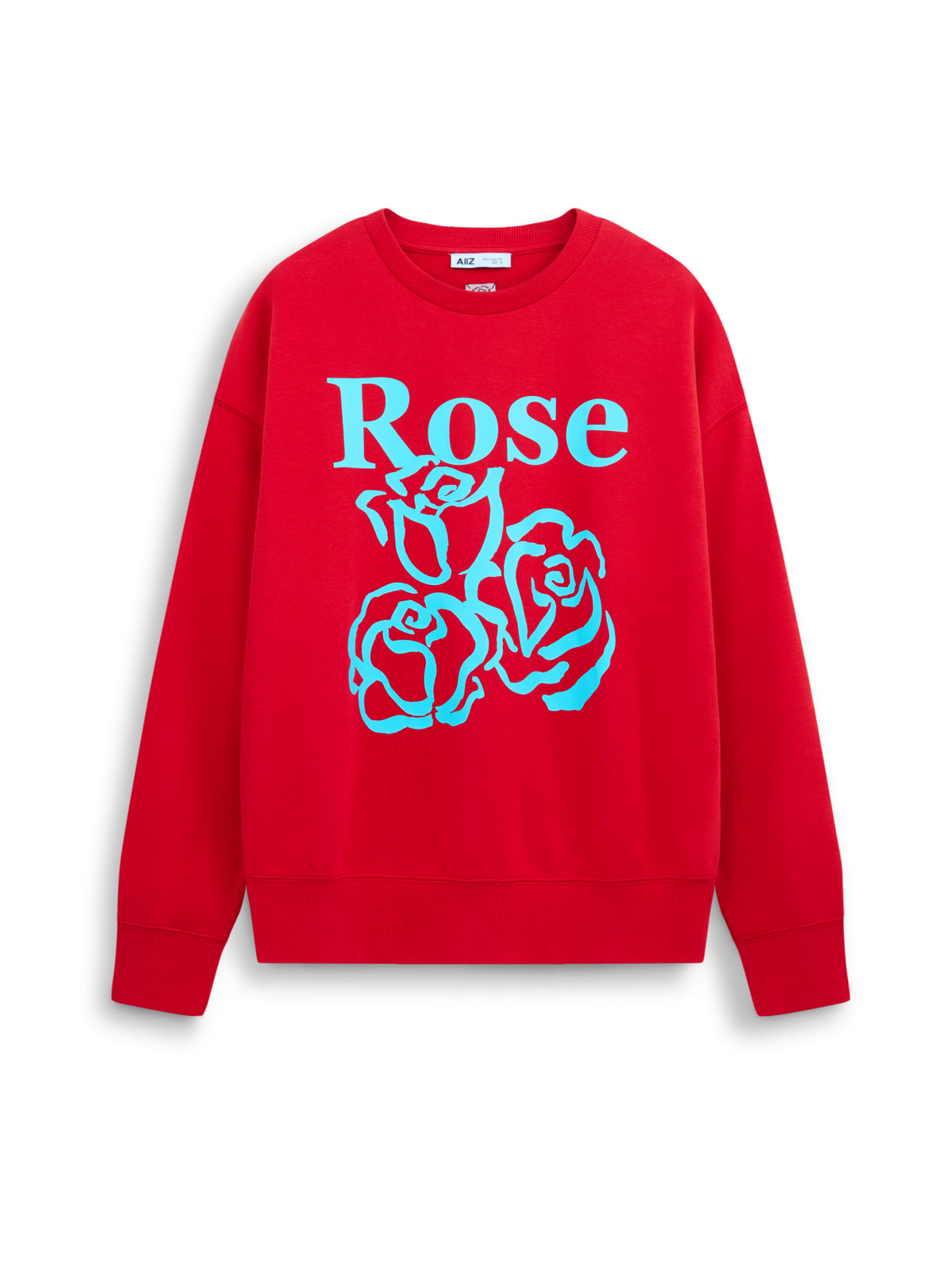 AIIZ Women's Soft French terry Sweatshirt (Red / S)