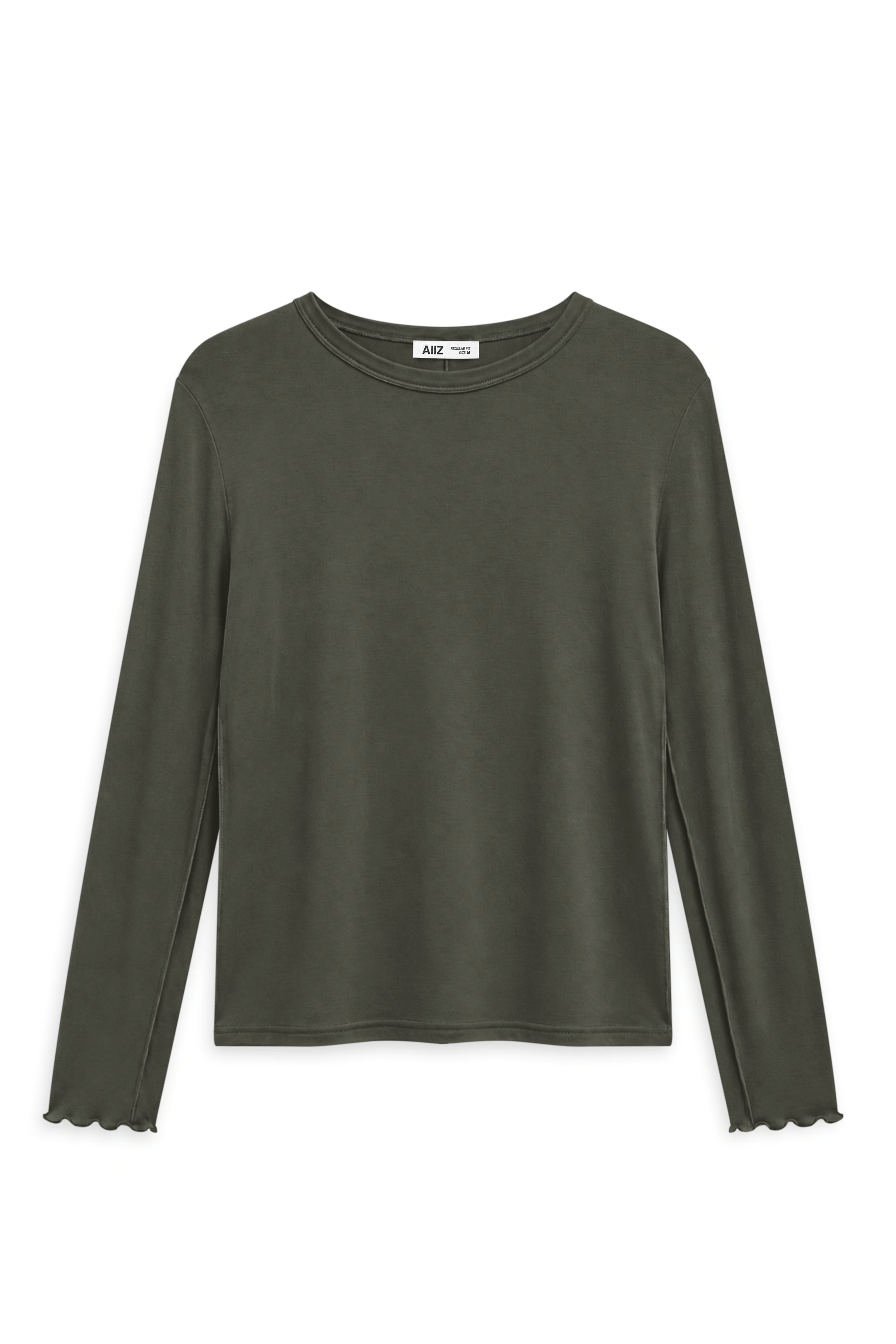 AIIZ Women's Soft Sheer Long Sleeves T-Shirt