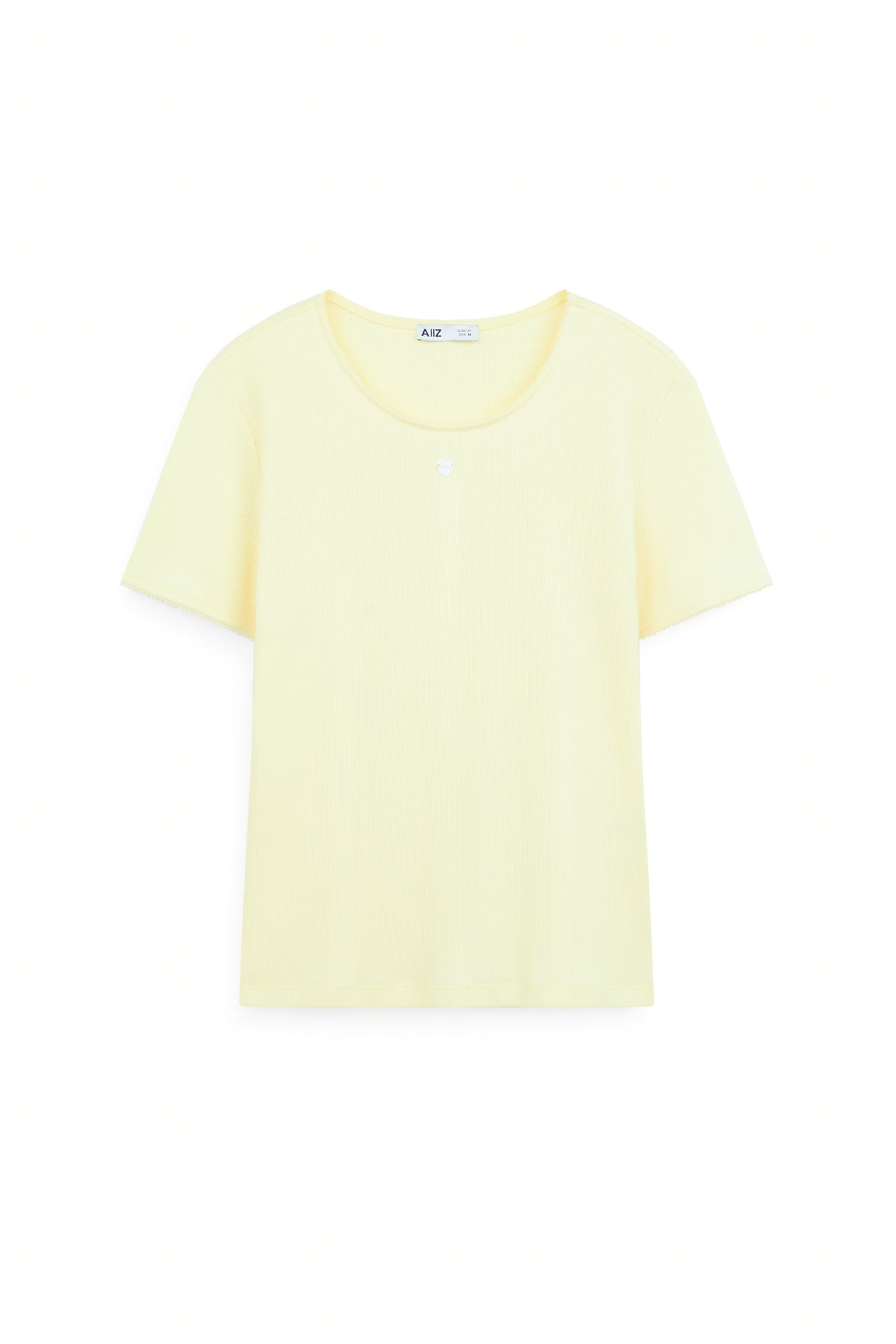 AIIZ Women's Ribbed Short Sleeve T-Shirt