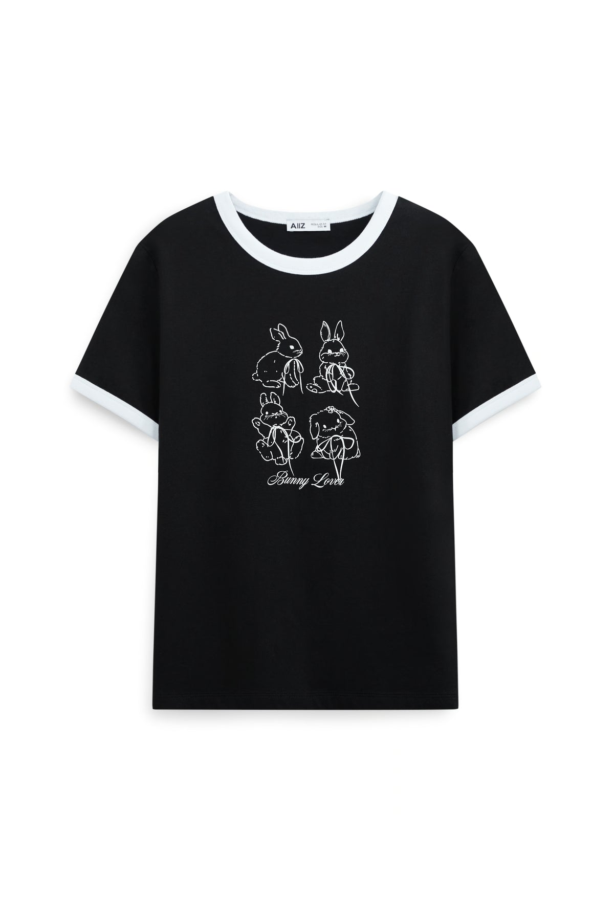 AIIZ Women’s Ringer Graphic T-Shirt