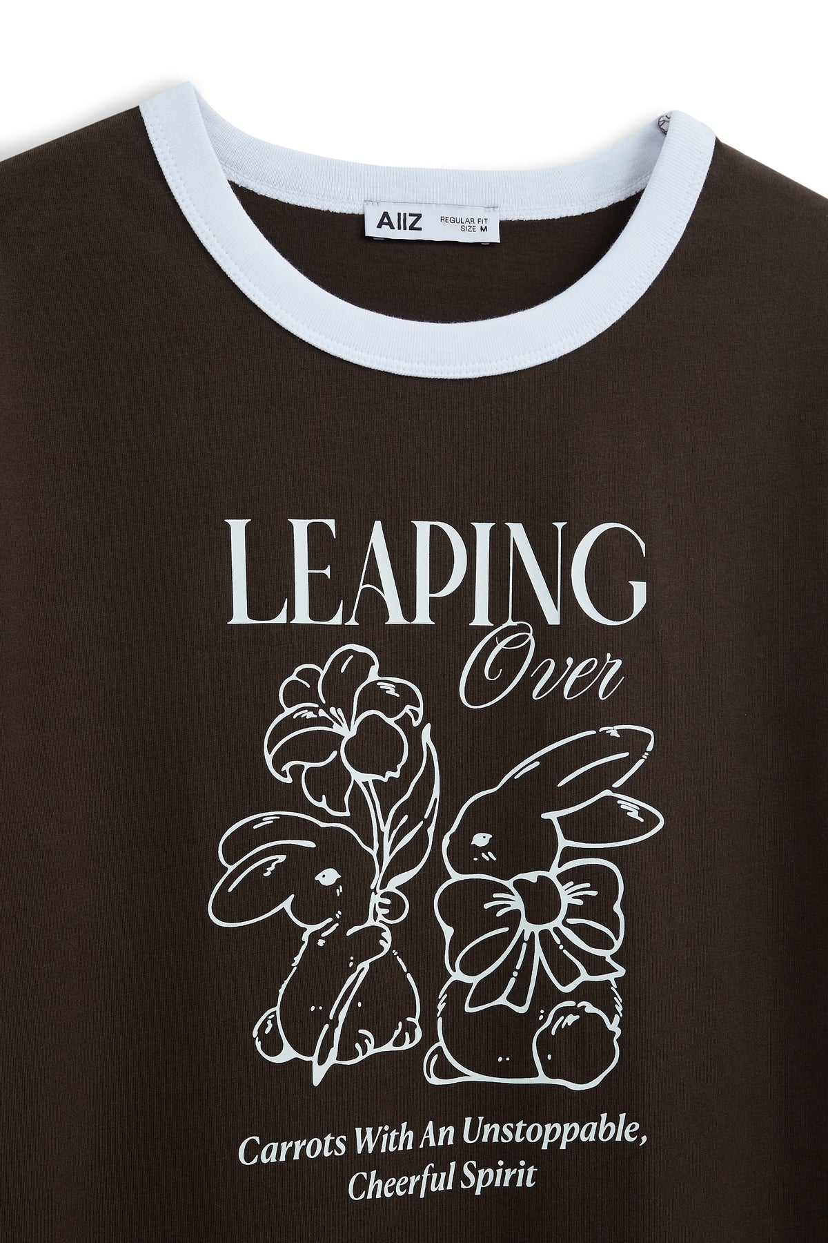 AIIZ Women’s Ringer Graphic T-Shirt