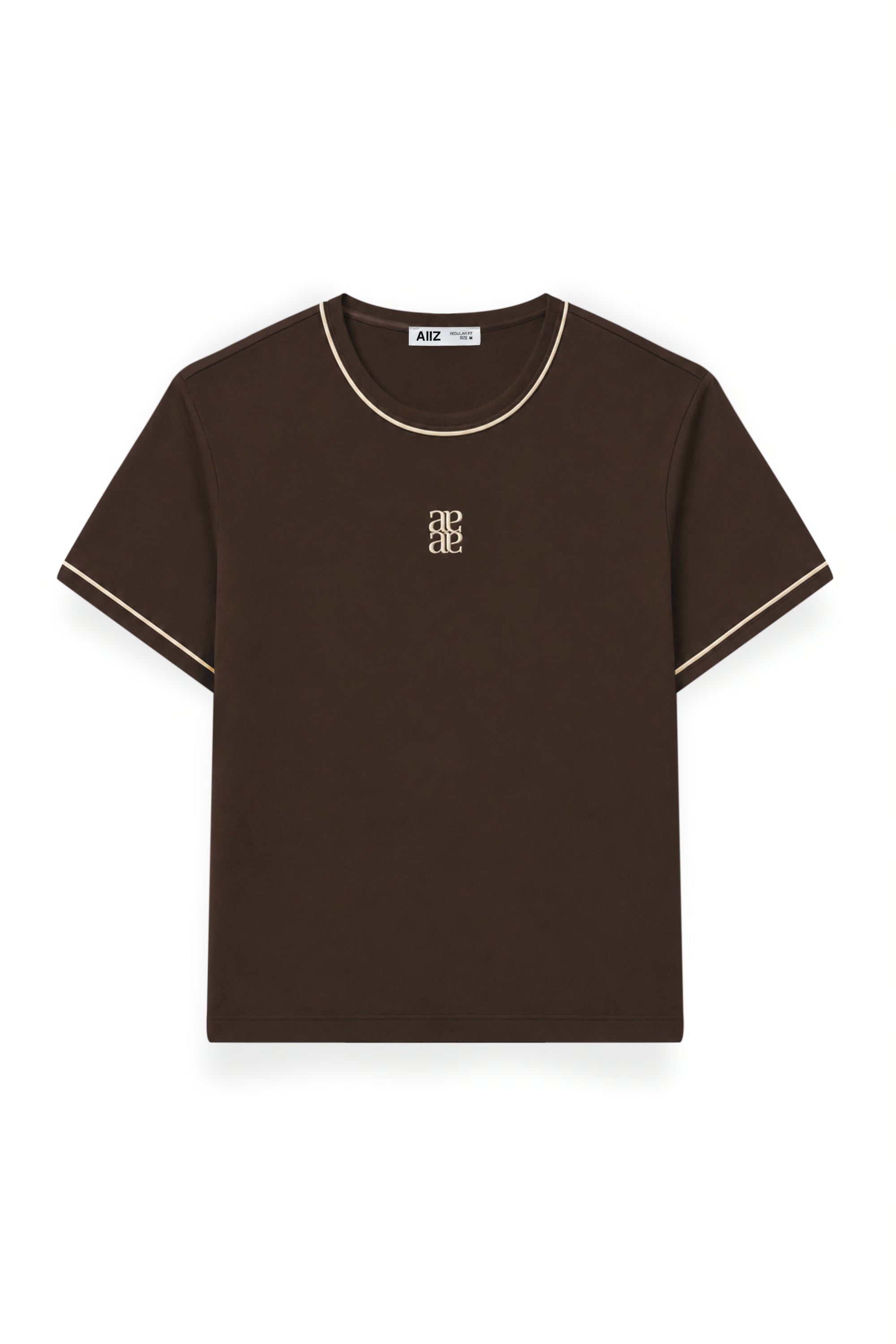 AIIZ Women's Graphic Ringer Tee 100% Cotton