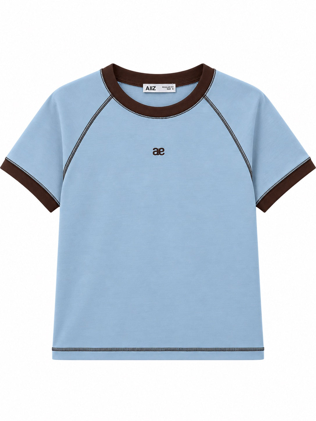 AIIZ Women’s Raglan Tee (Light Blue / S)