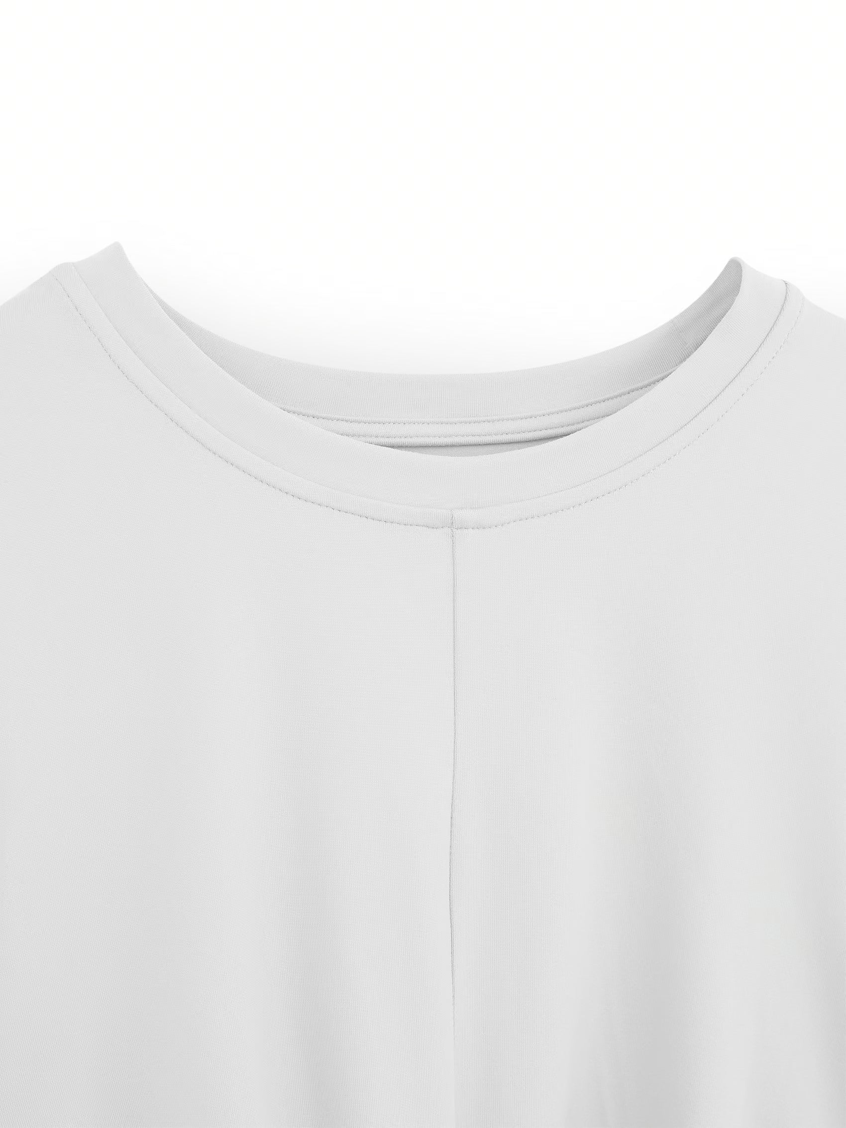 AIIZ Women's Crossover Crop Short Sleeve